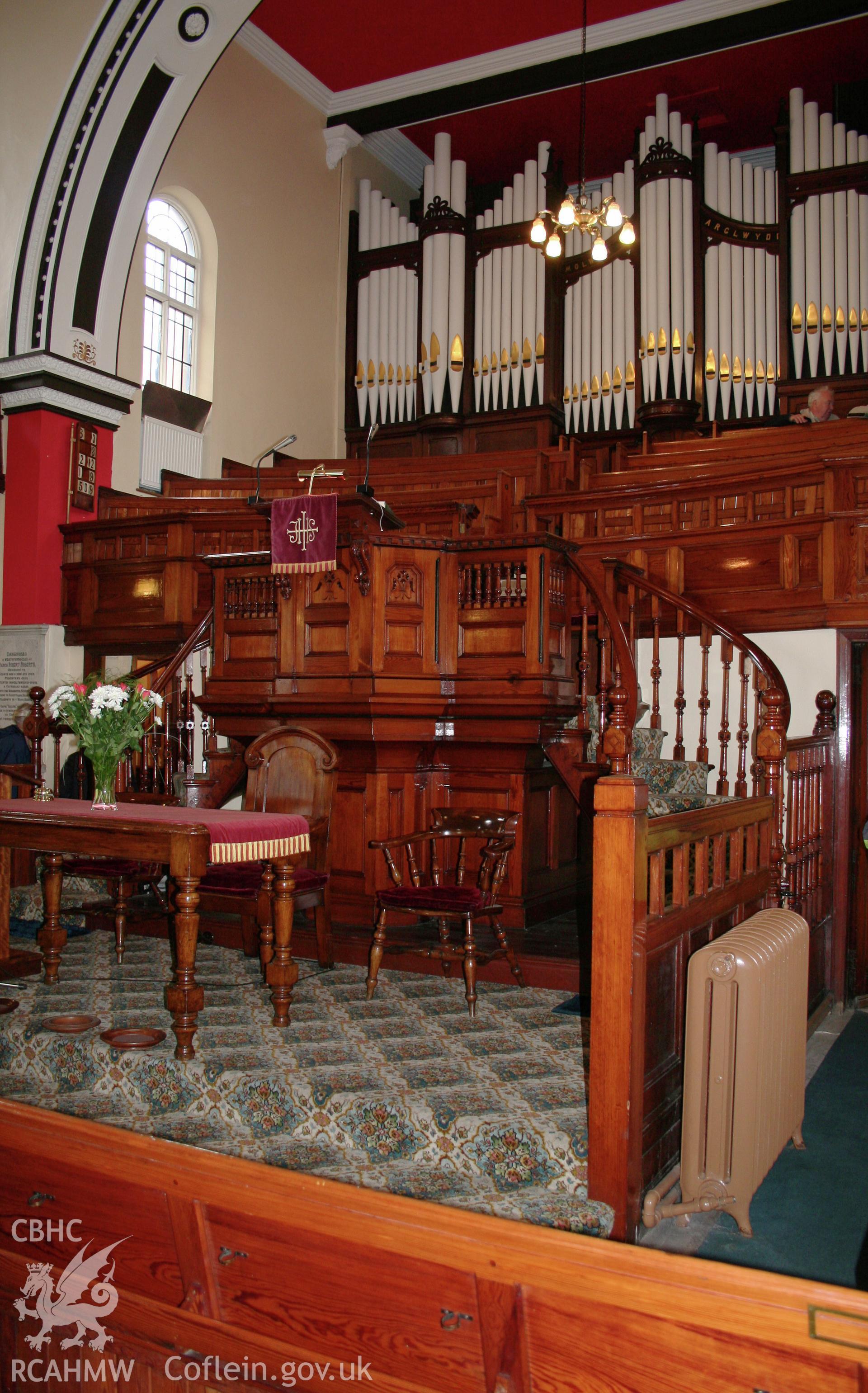 Interior, pulpit & organ