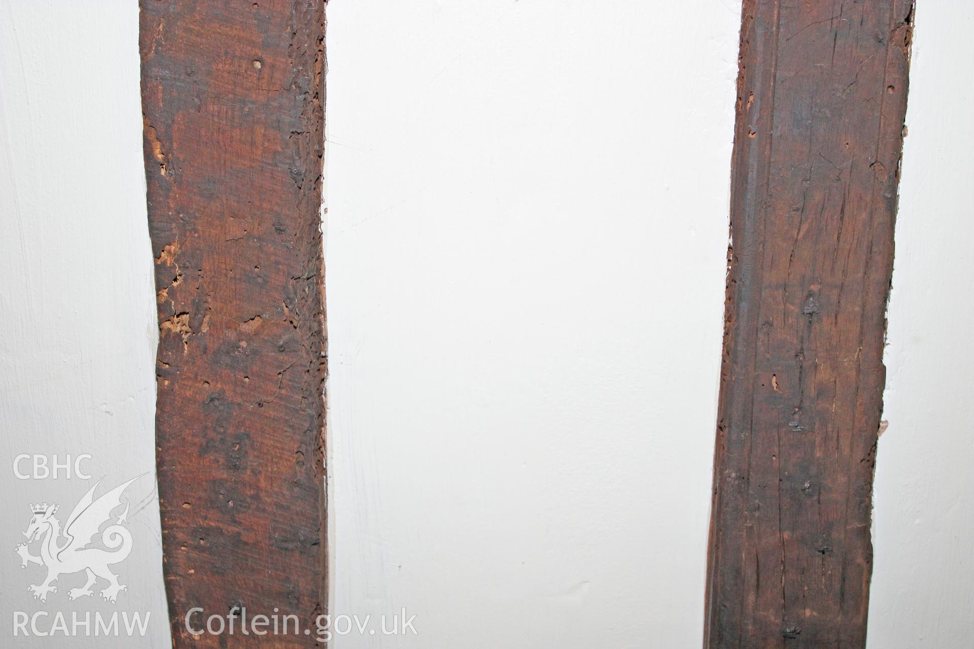 Glantywi House, interior view, detail of moulded joists.