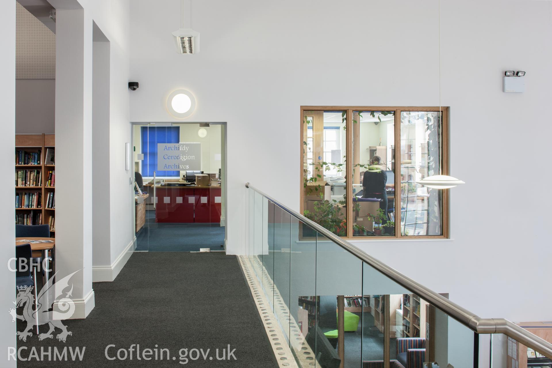 First floor, entrance to Archives.