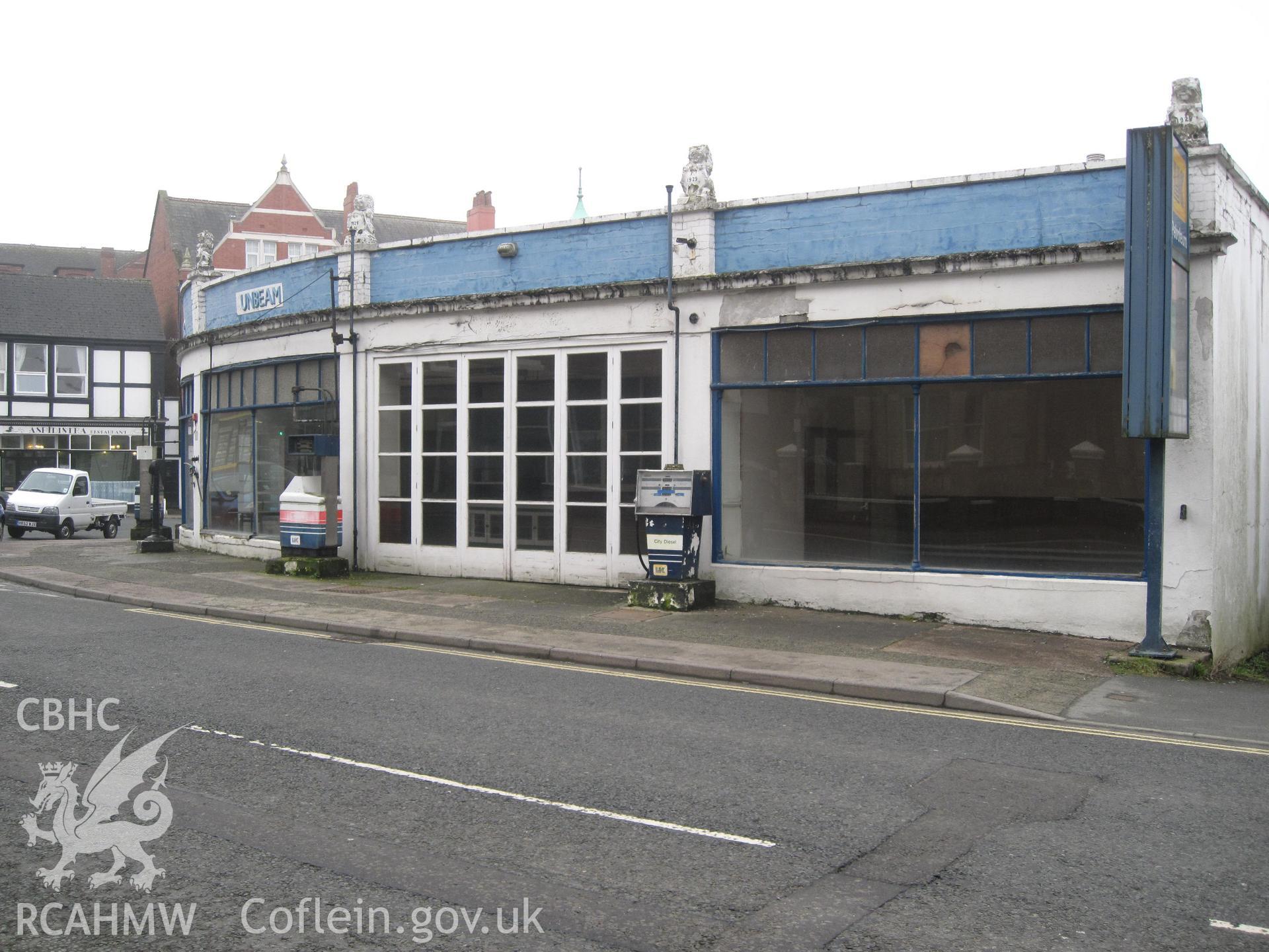 View of Pritchard's Garage, Llandrindod Wells, from the northeast.