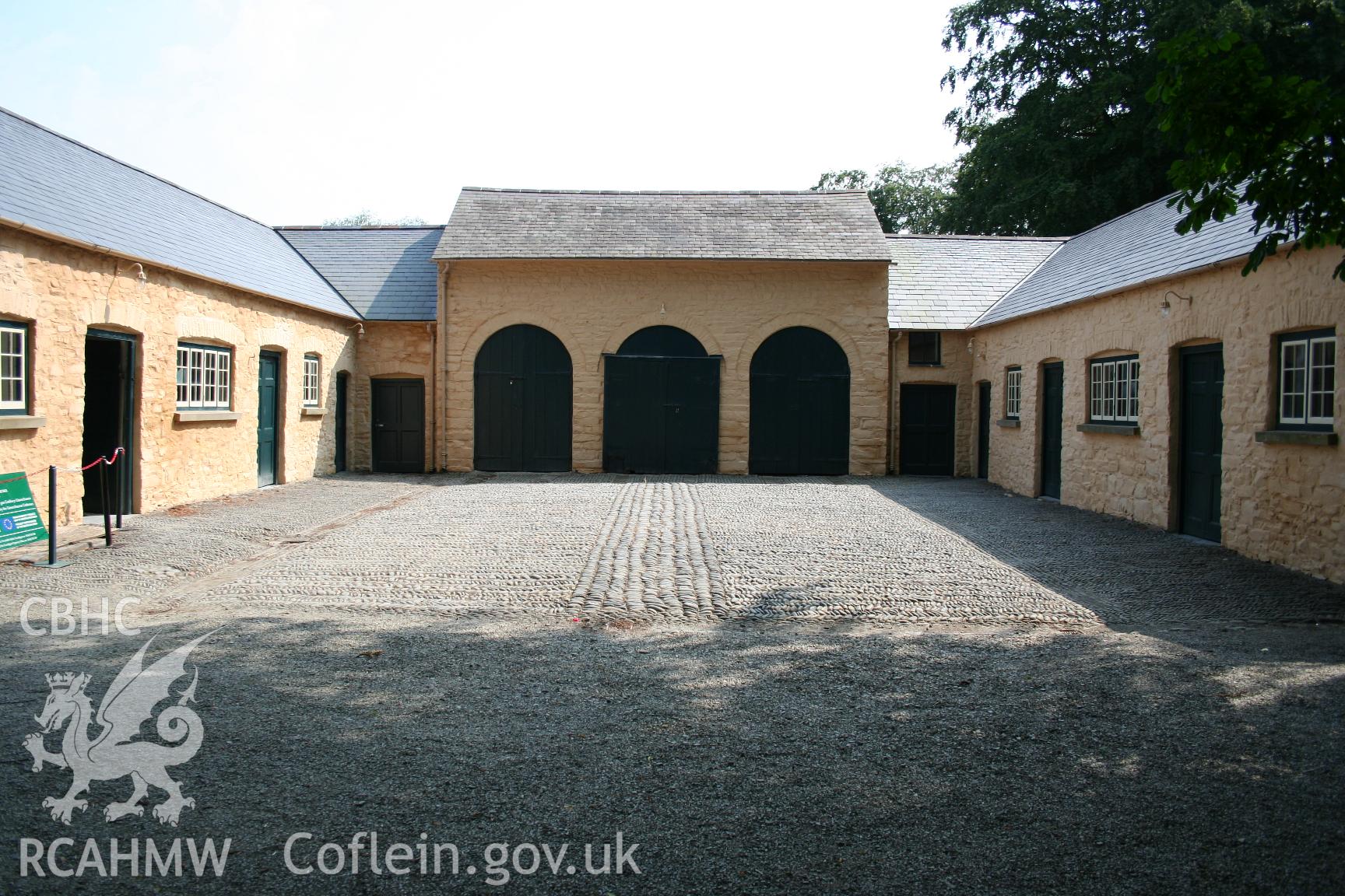 Coach House and Stable, Llanaeron Home Farm, from the north, taken by Brian Malaws on 01 July 2006.