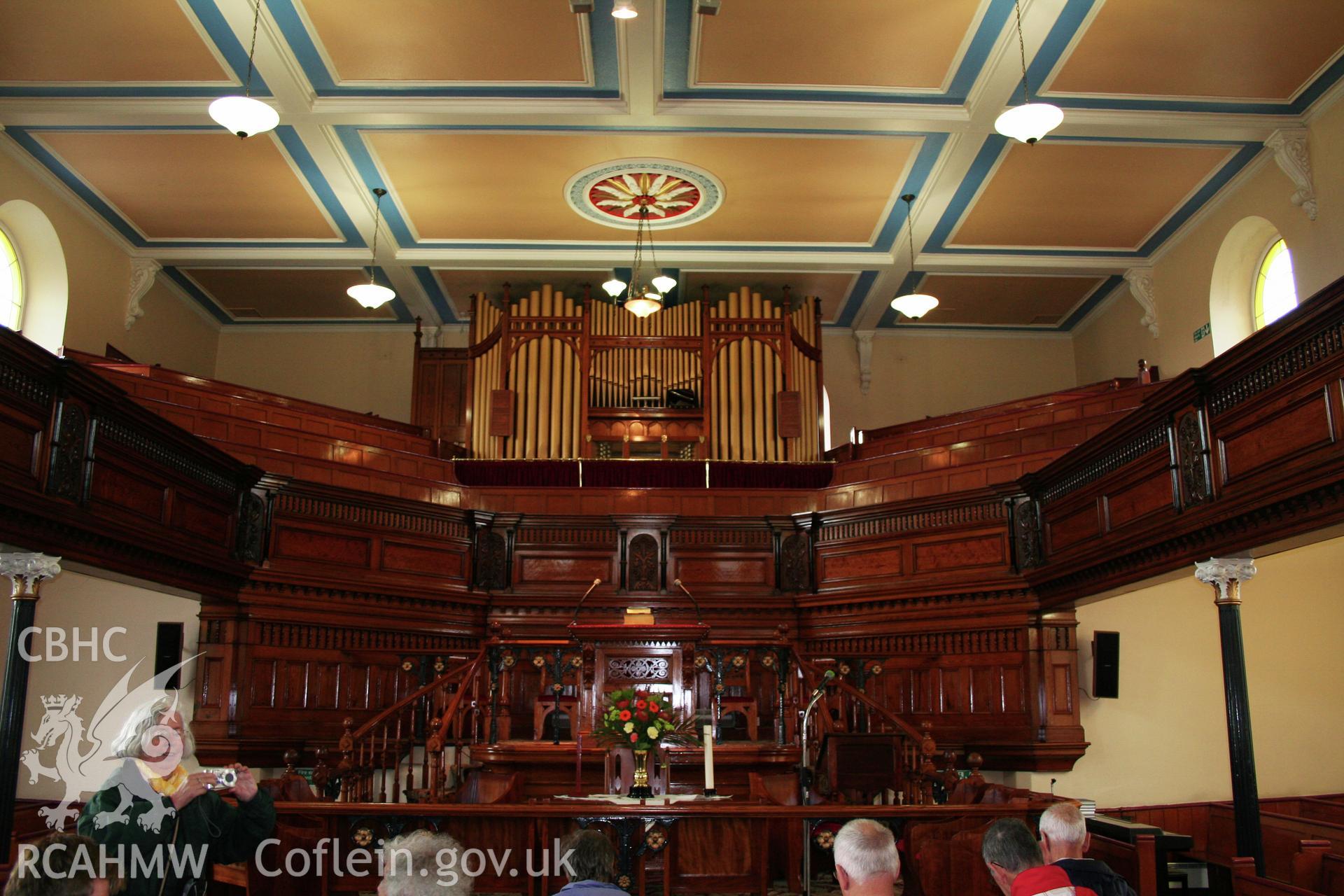 Internal, view of pulpit and organ