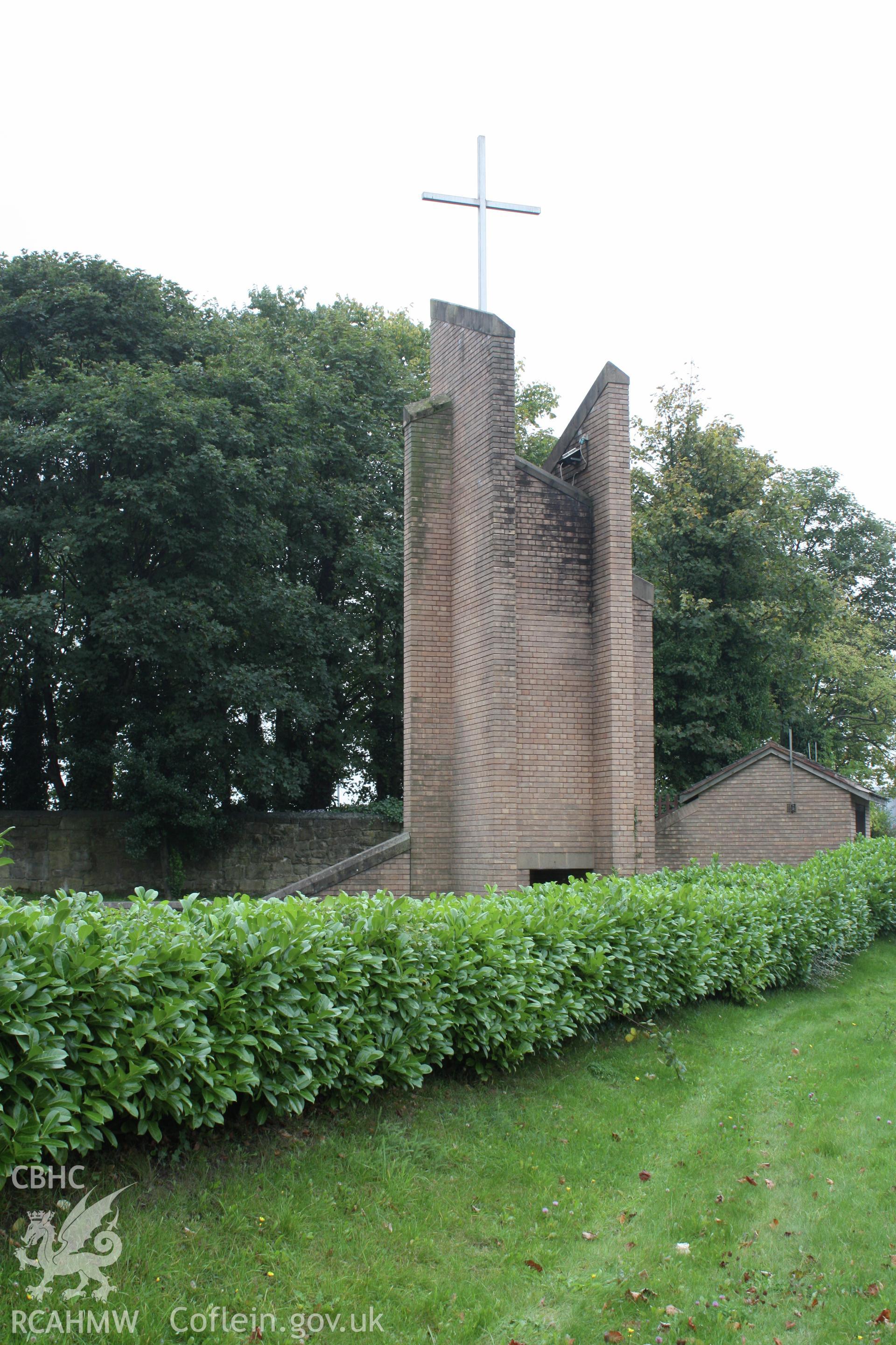 External, chapel tower