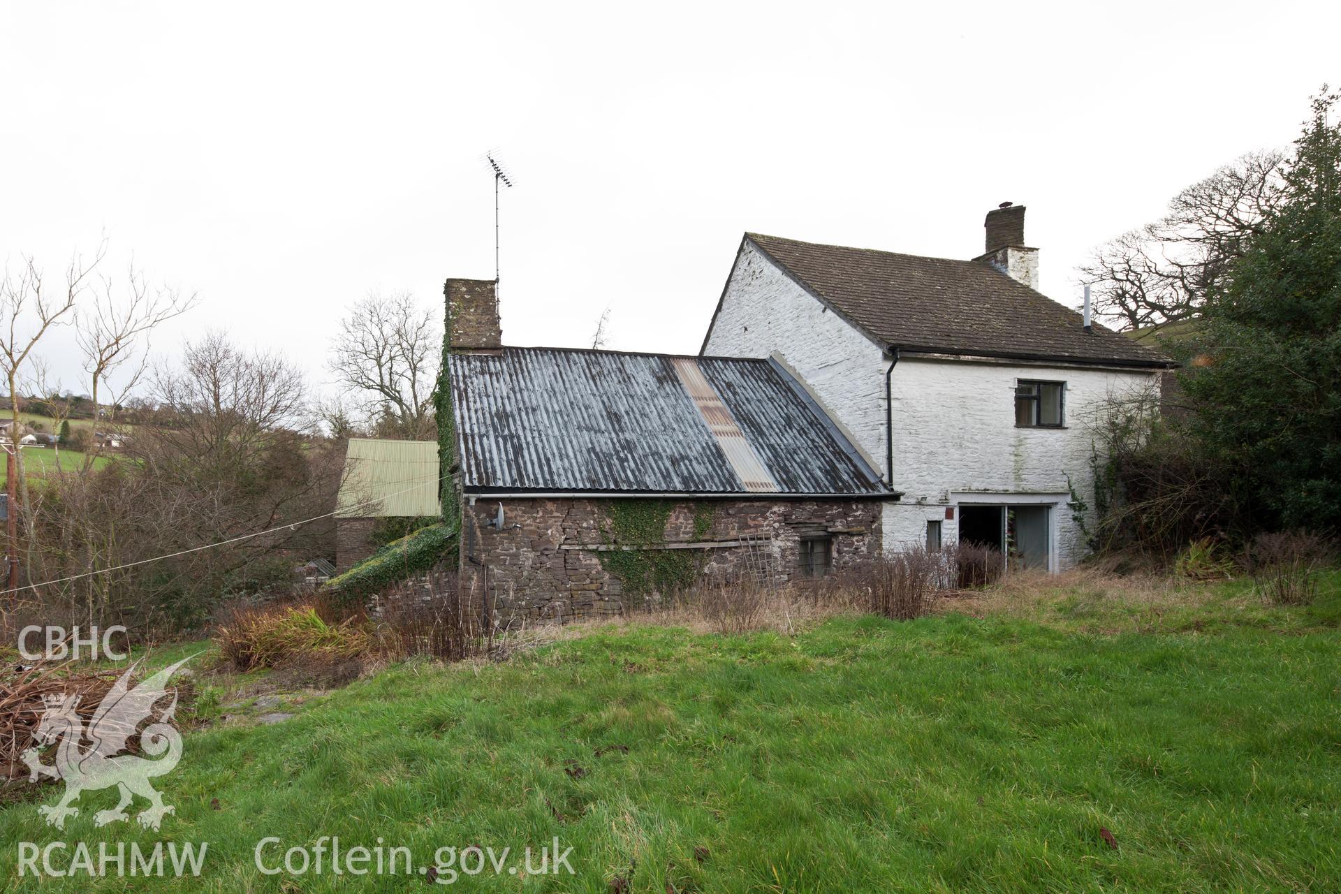 Southwest facade.  Little Llwygy, Iain Wright 12/01/2012.