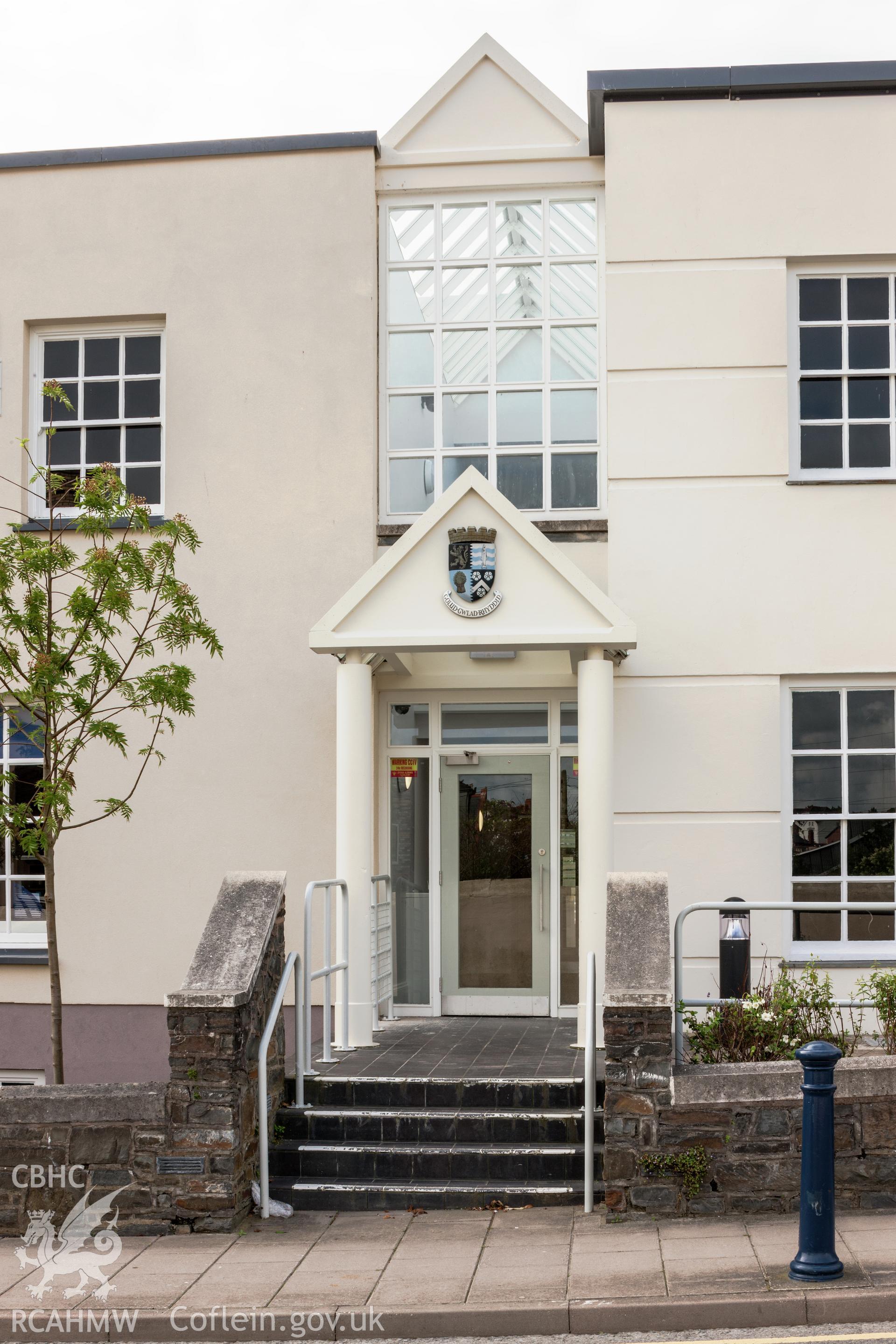 Exterior view of southeast entrance.