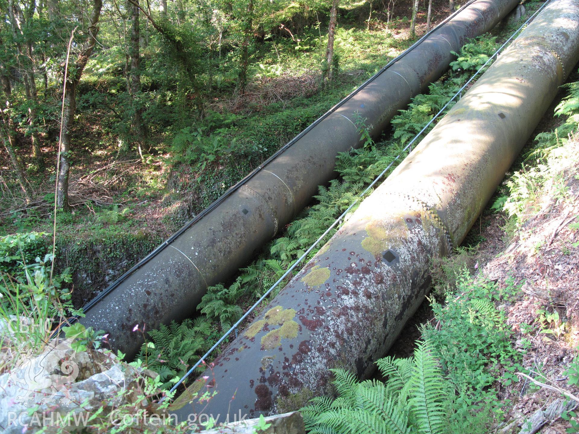 Pressure pipelines supplying Maentwrog Hydro Power Station.