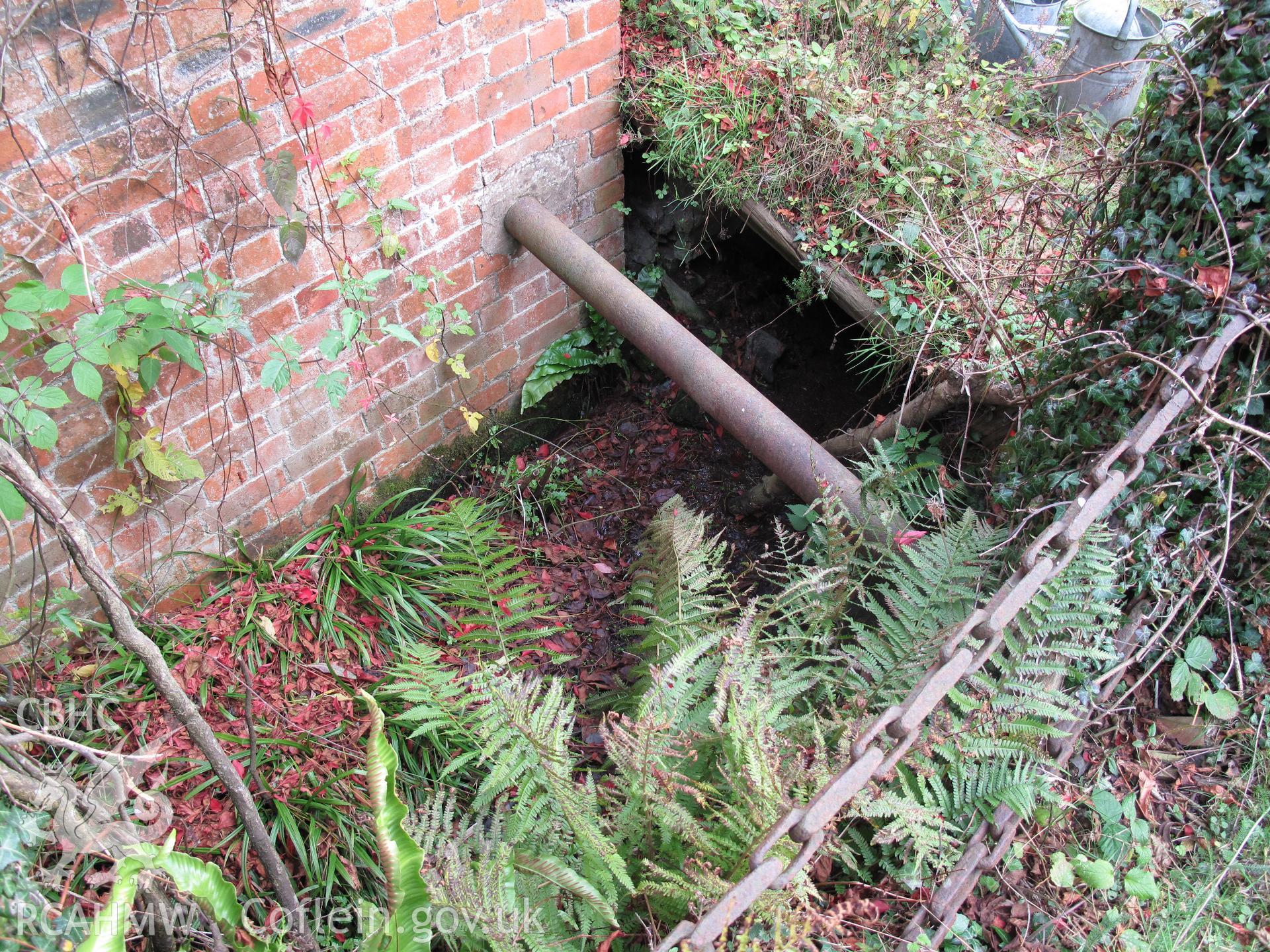 Wheelpit at Llifior Mill, Garthmyl, taken by Hilary Malaws on 17 October 2009.
