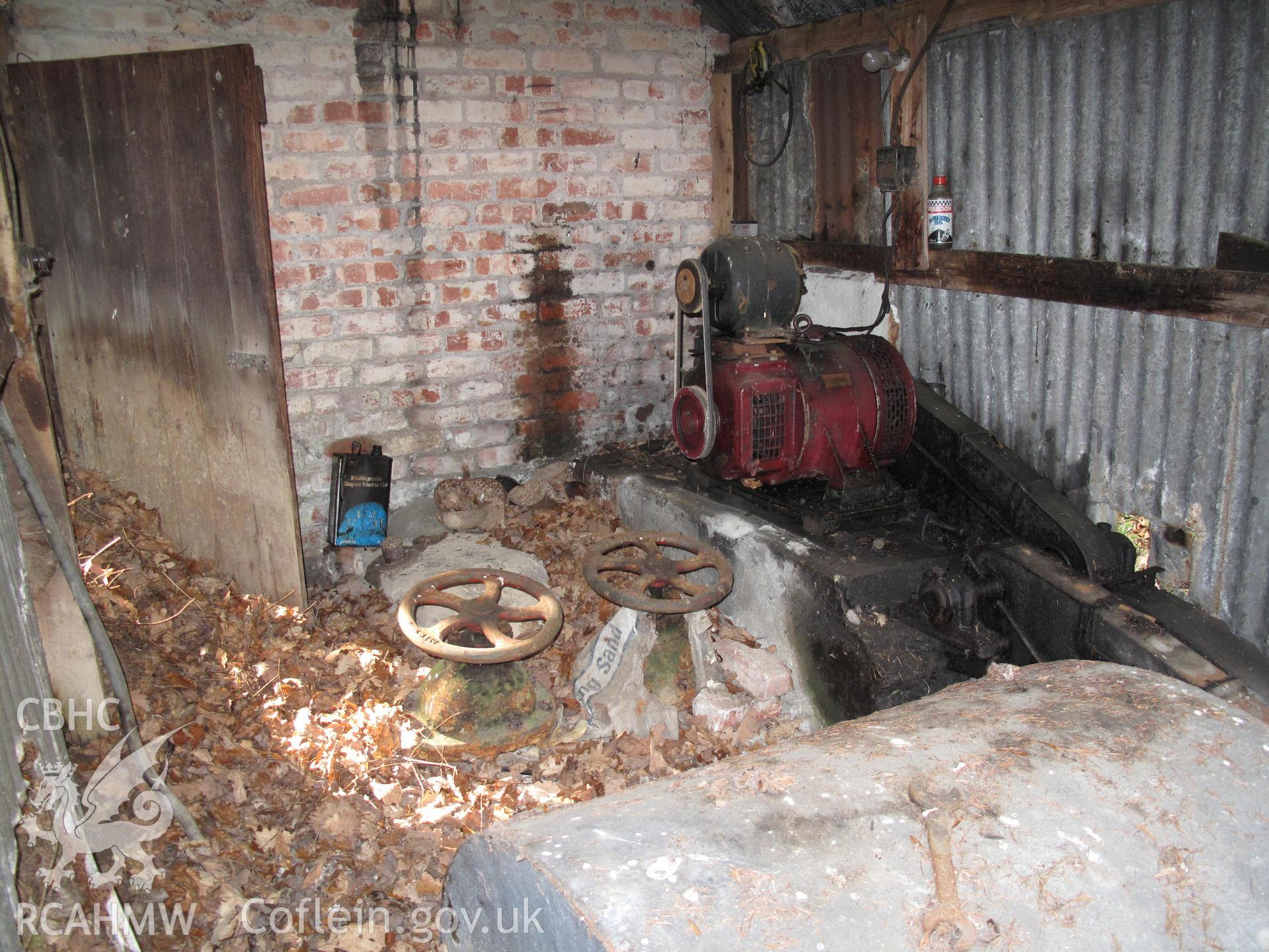 Interior of Pant-y-gynnau Turbine House, taken by Brian Malaws on 18 April 2009.