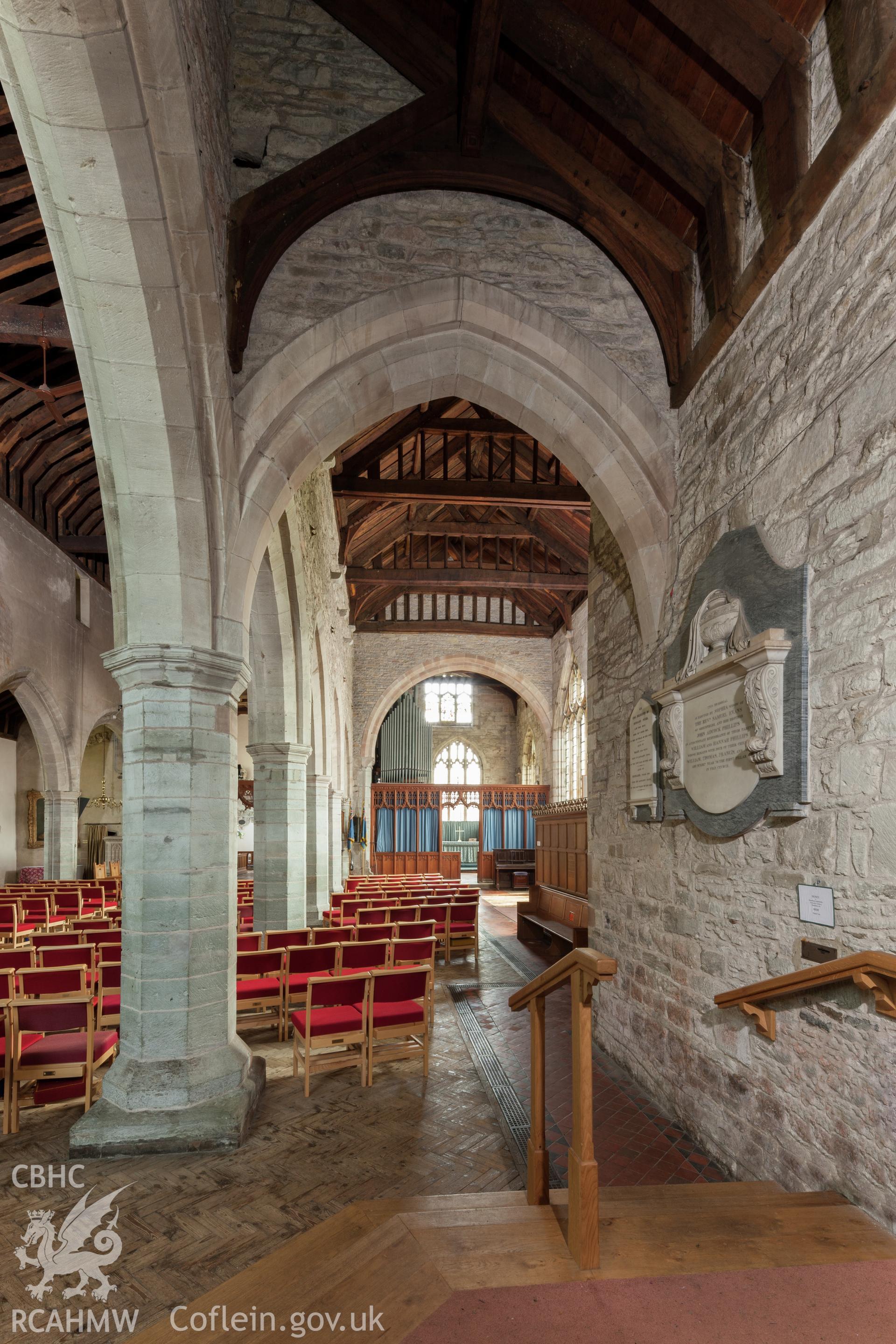 Interior, north aisle from the west.