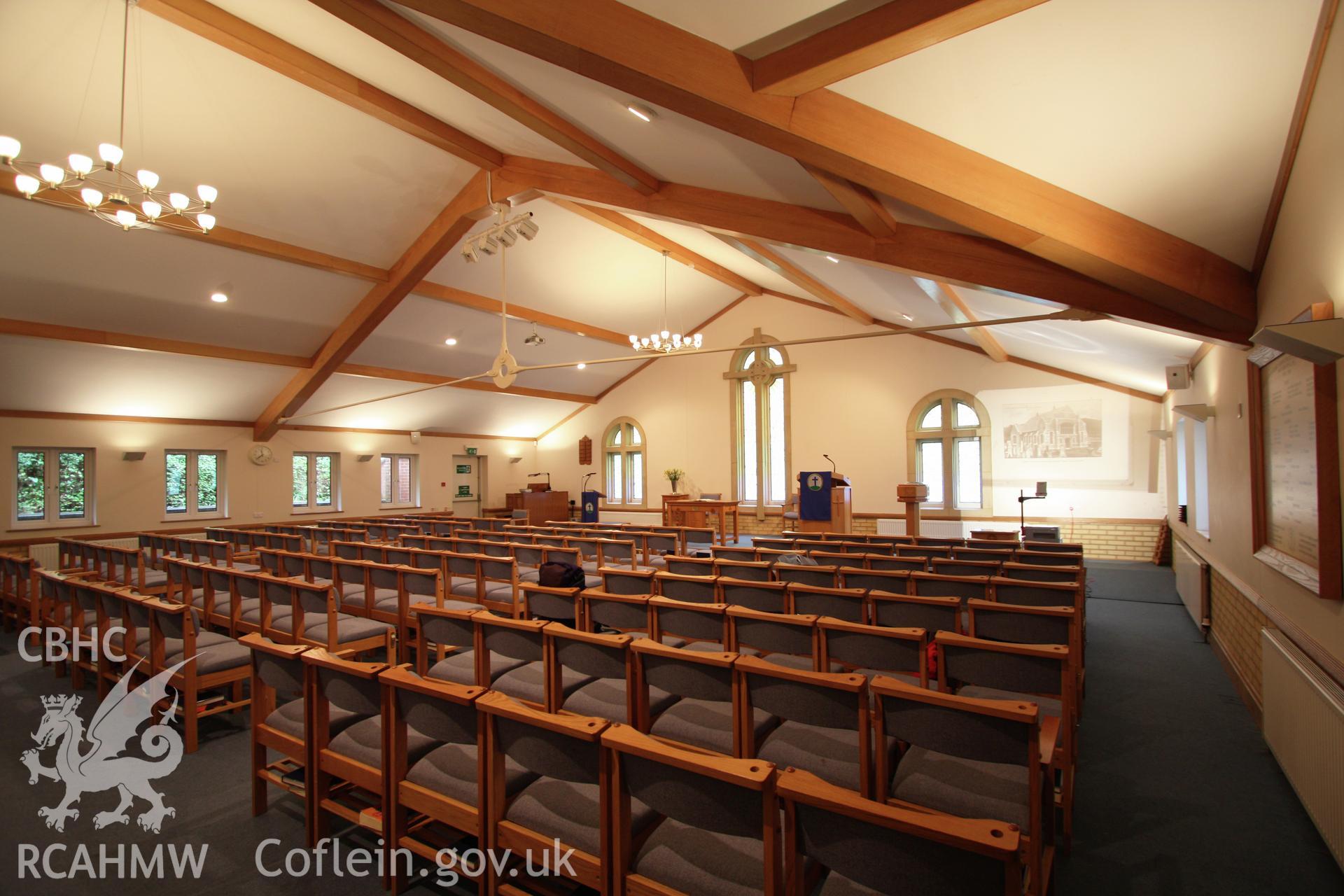 Internal, facing pulpit and long wall