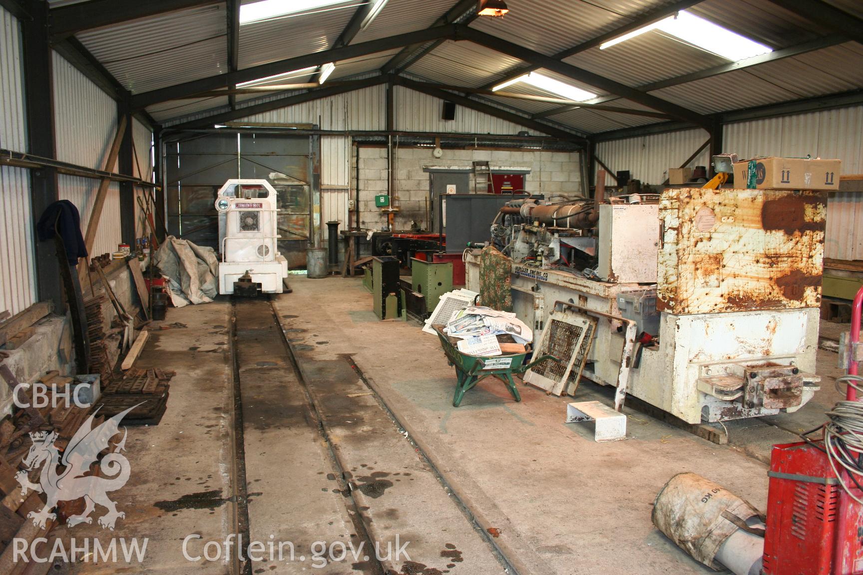 Gelert's Farm Works interior, Welsh Highland Heritage Railway, taken by Brian Malaws on 04 May 2008.