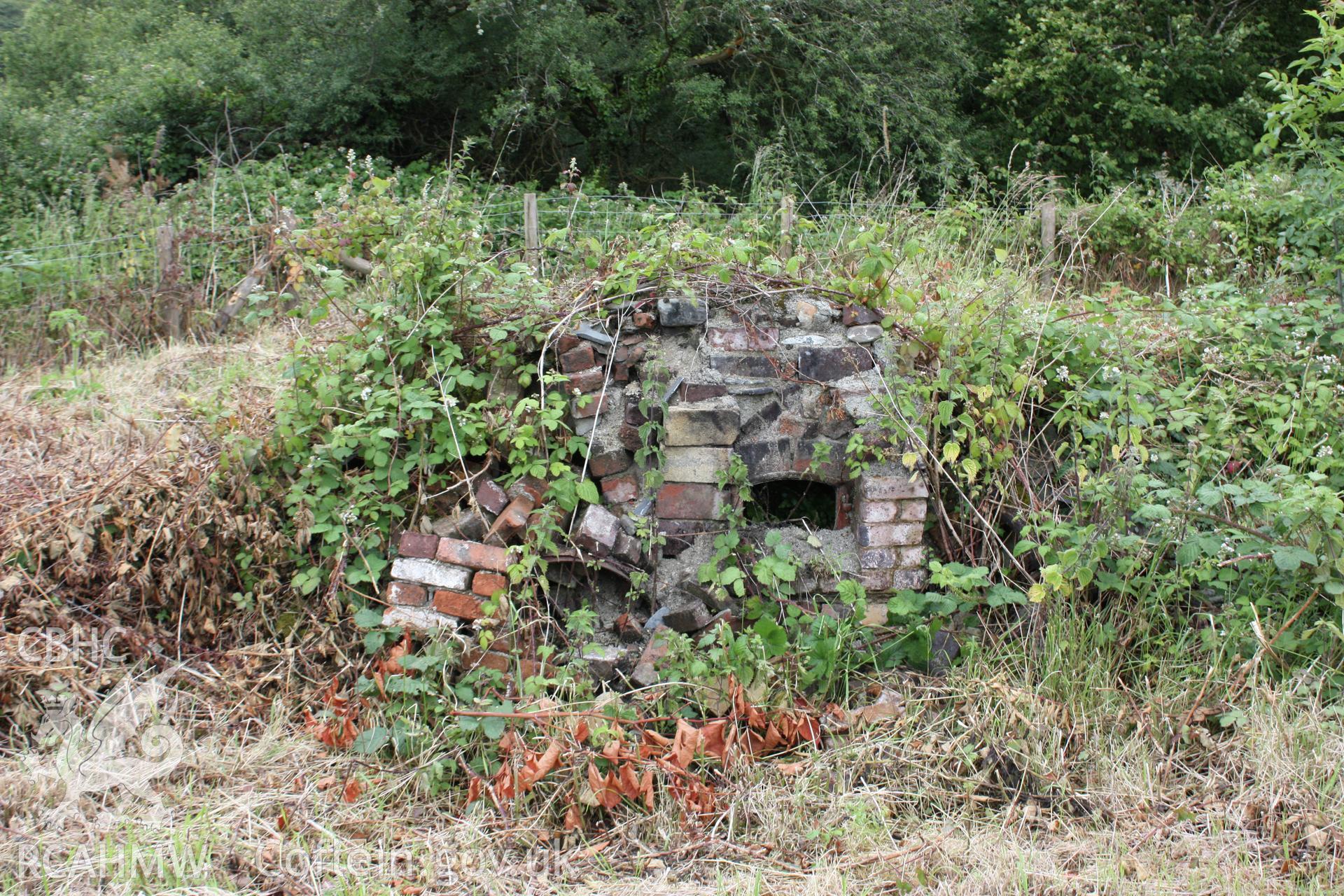 Pengeulan cottage. Interior view of fireplace and oven.