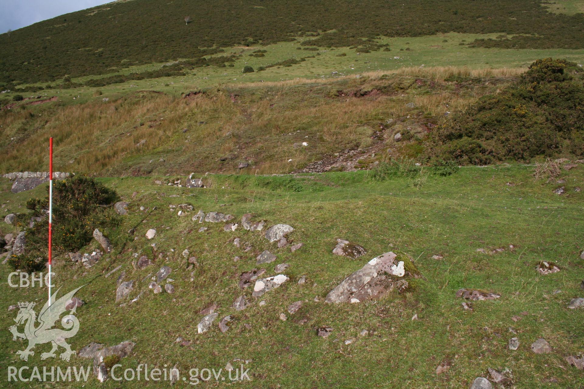 Platform seen from the south-west; 2m scale on base of terrace.