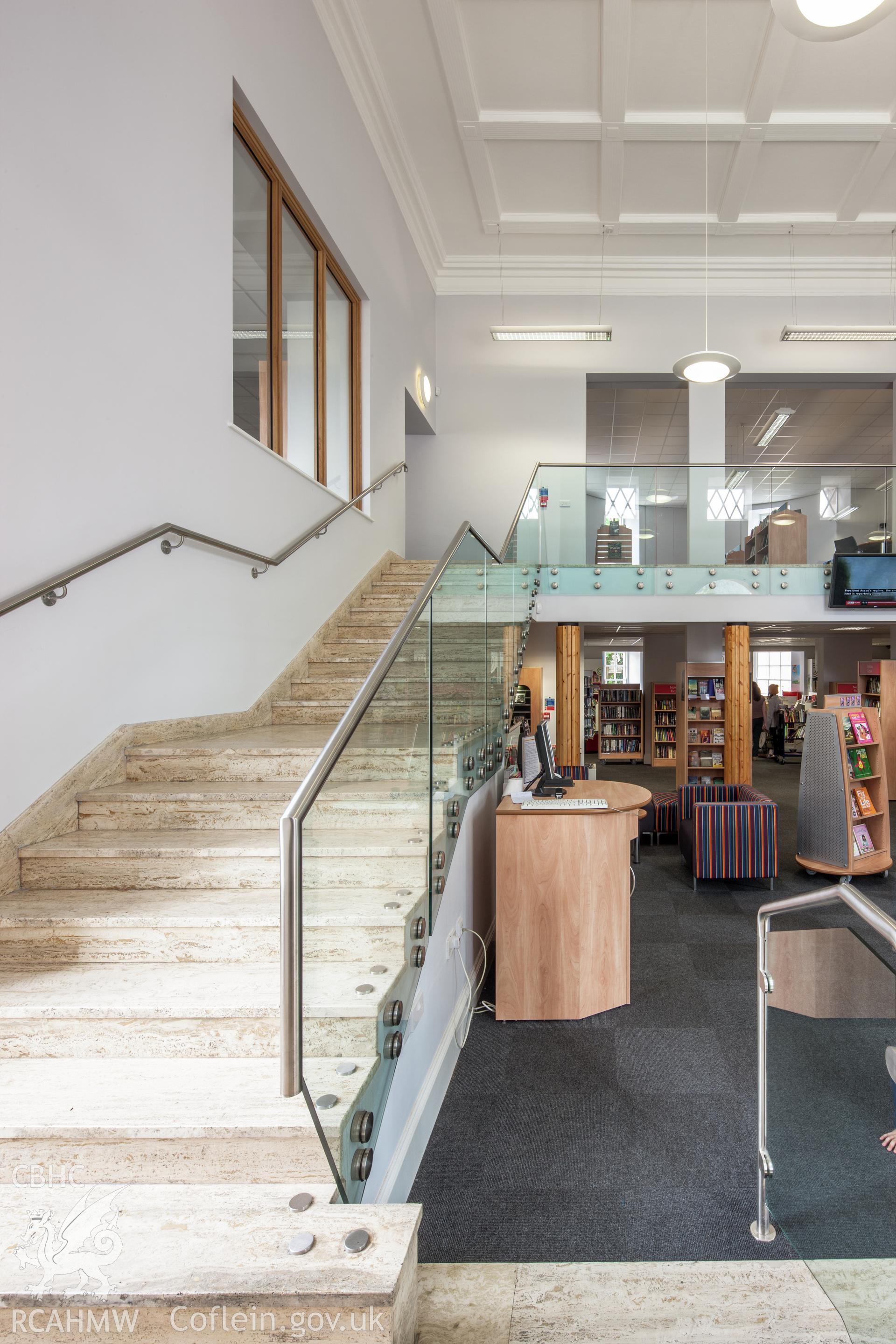 Interior, foyer from stair.