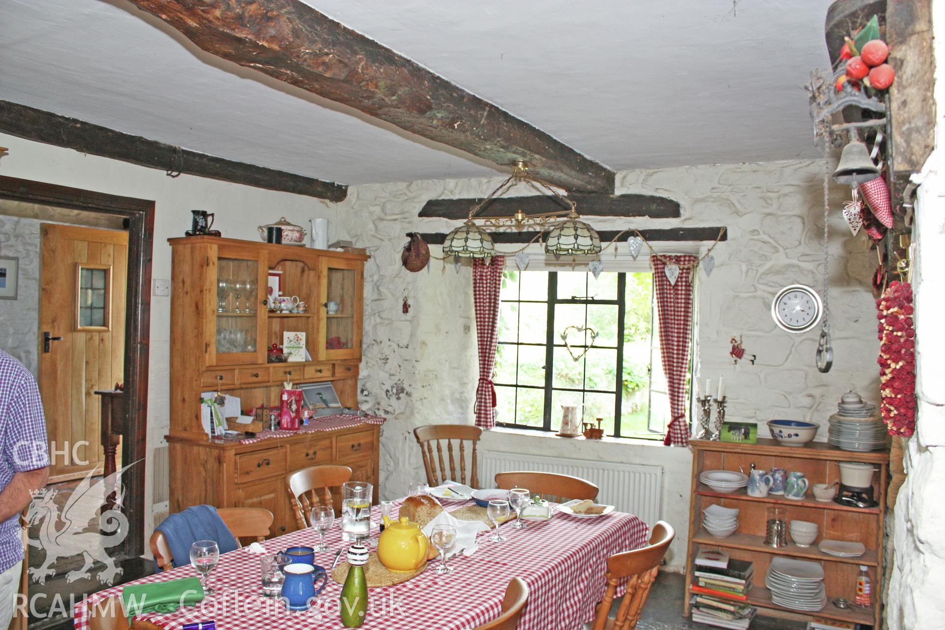 Glantywi House, interior view, kitchen, window to south wall.