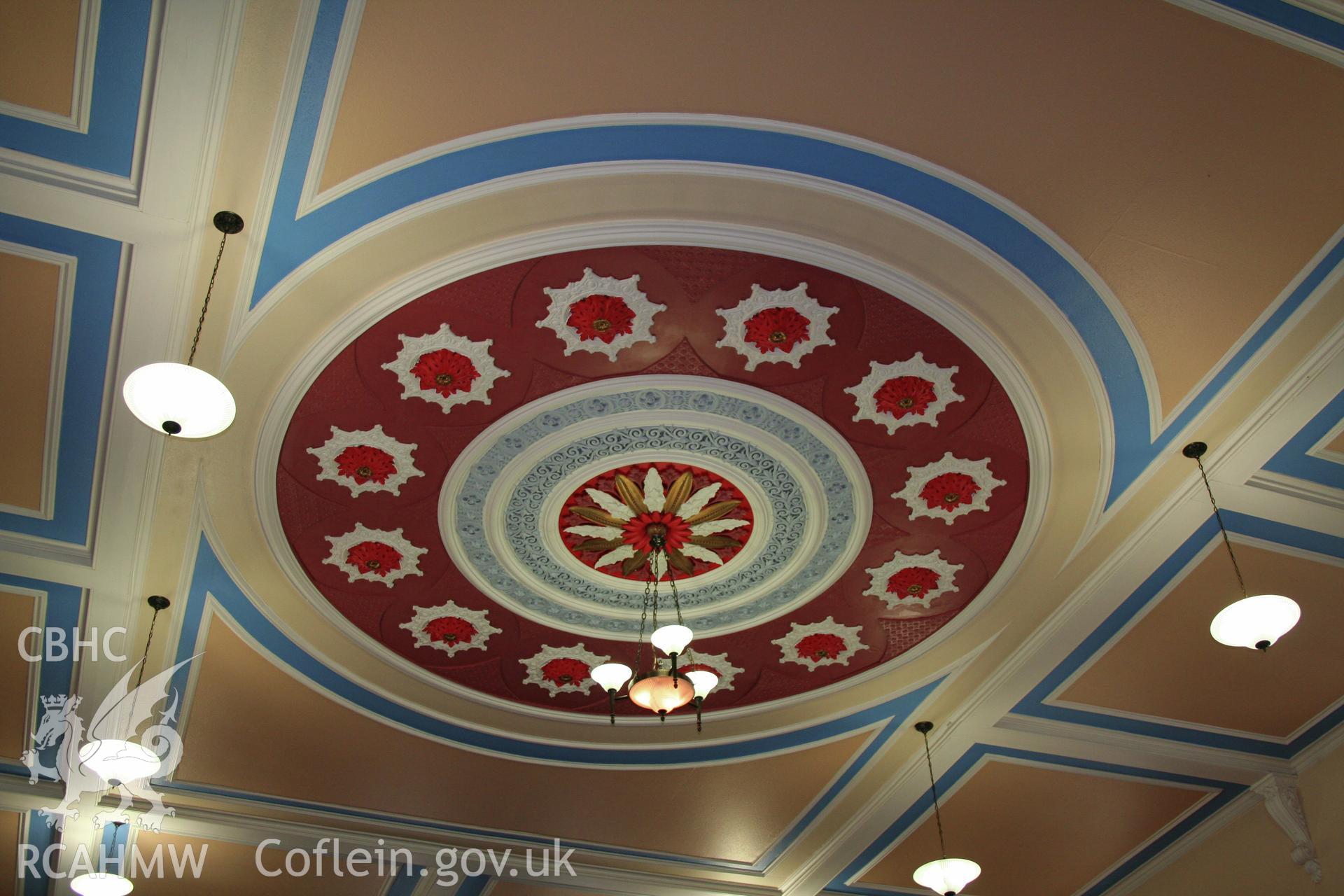 Internal, ceiling plaster work detail
