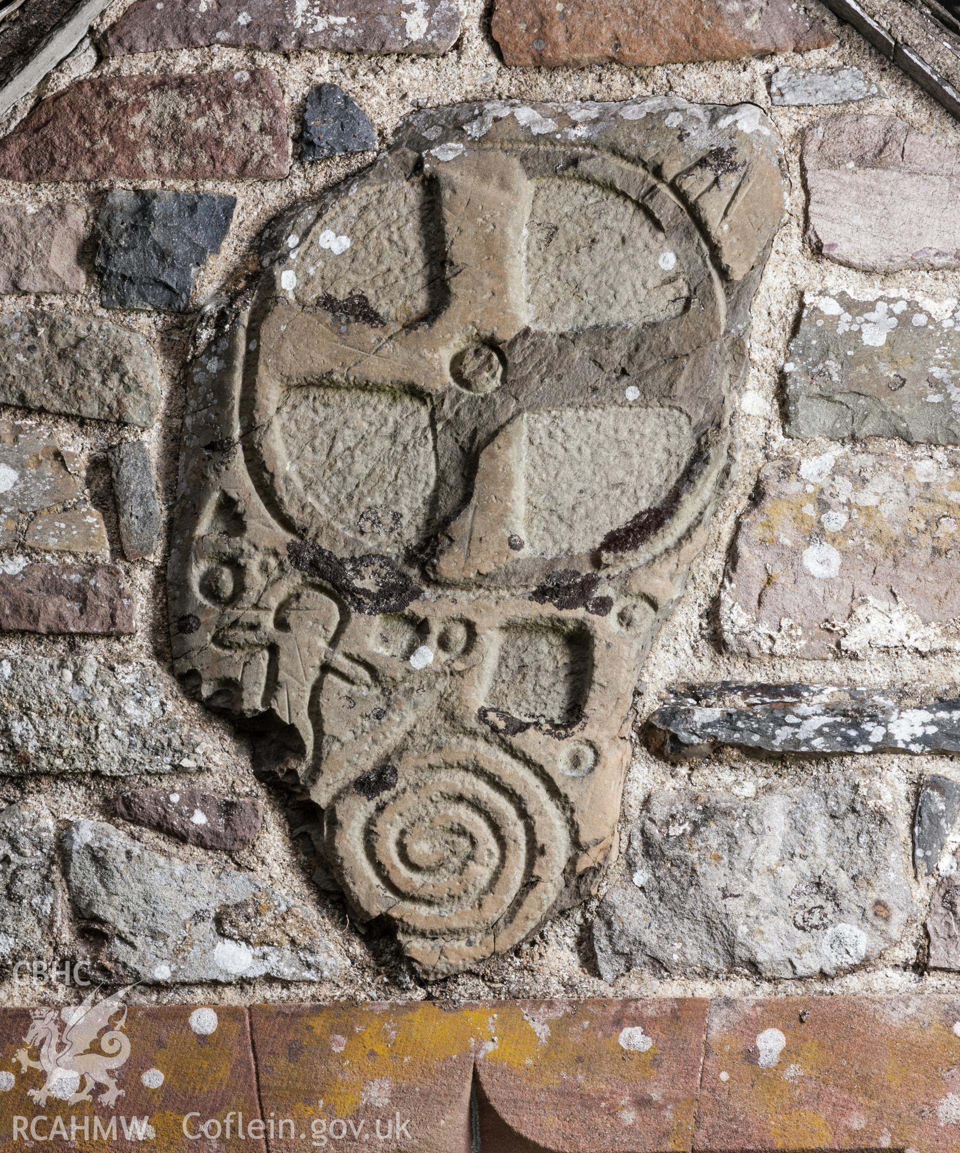 Early Christian Stone over porch.