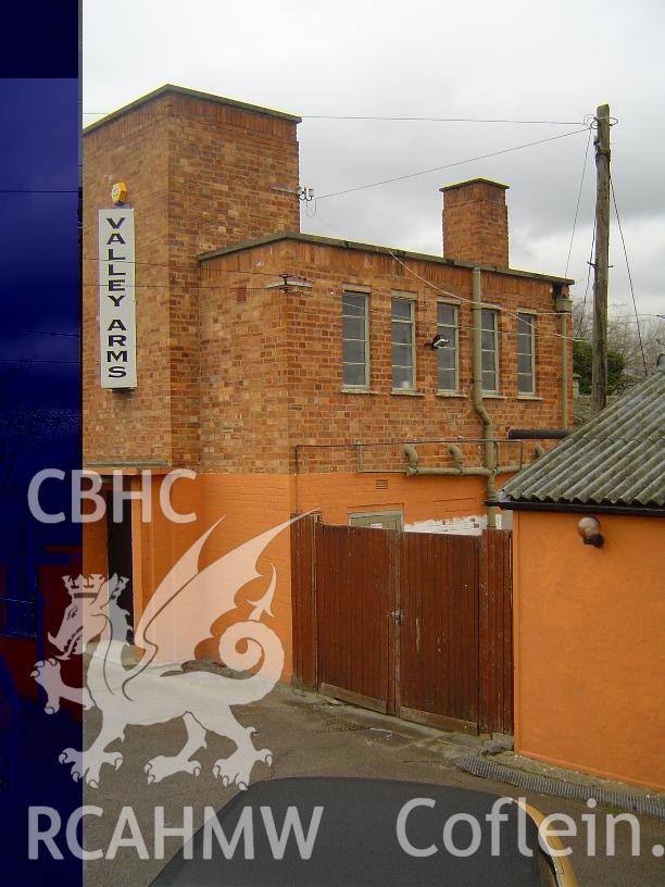 Detail of main entrance, Park Road Barracks, Ruthin, from the east.