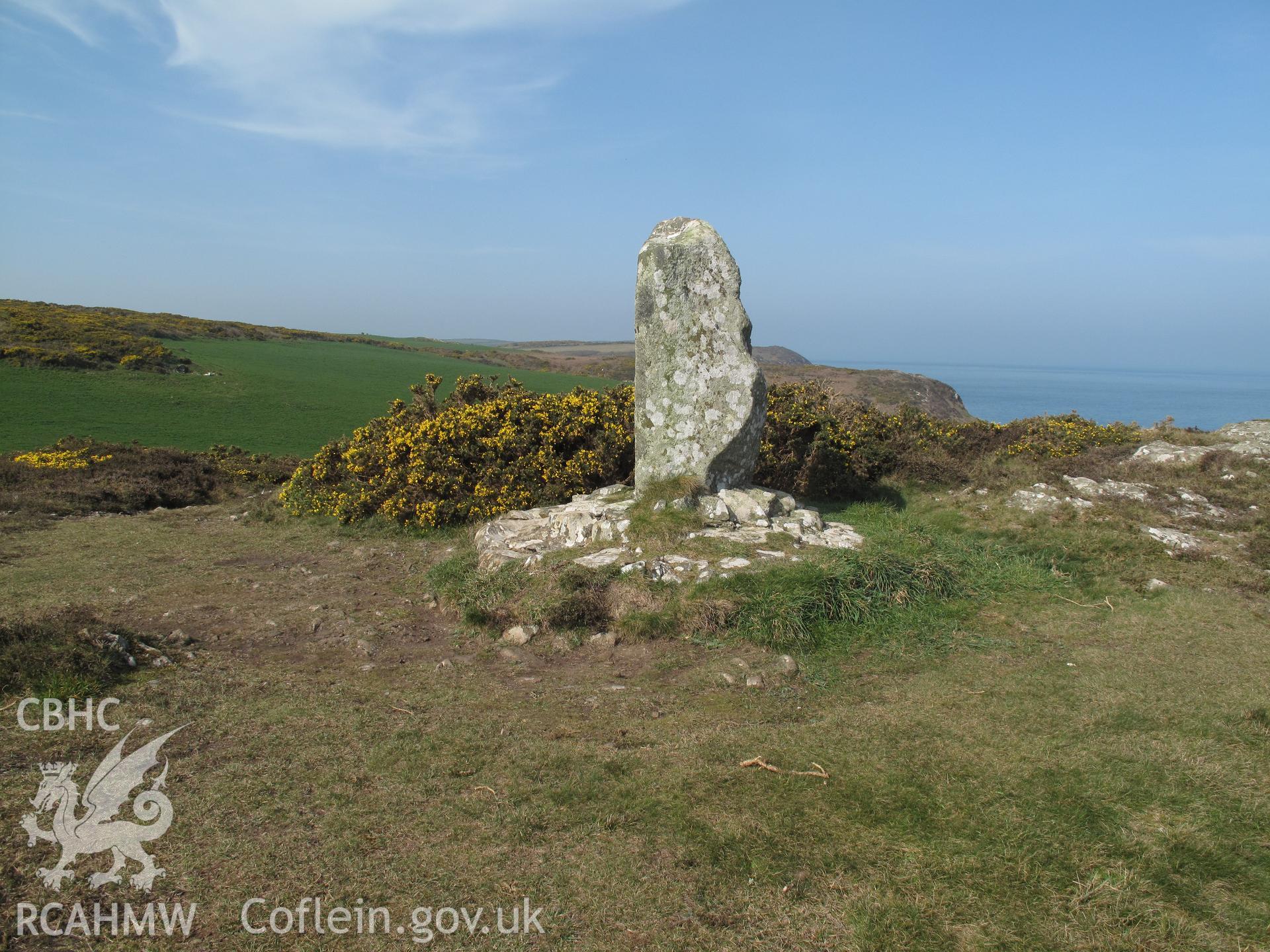 View of Carreg Goffa from the east.