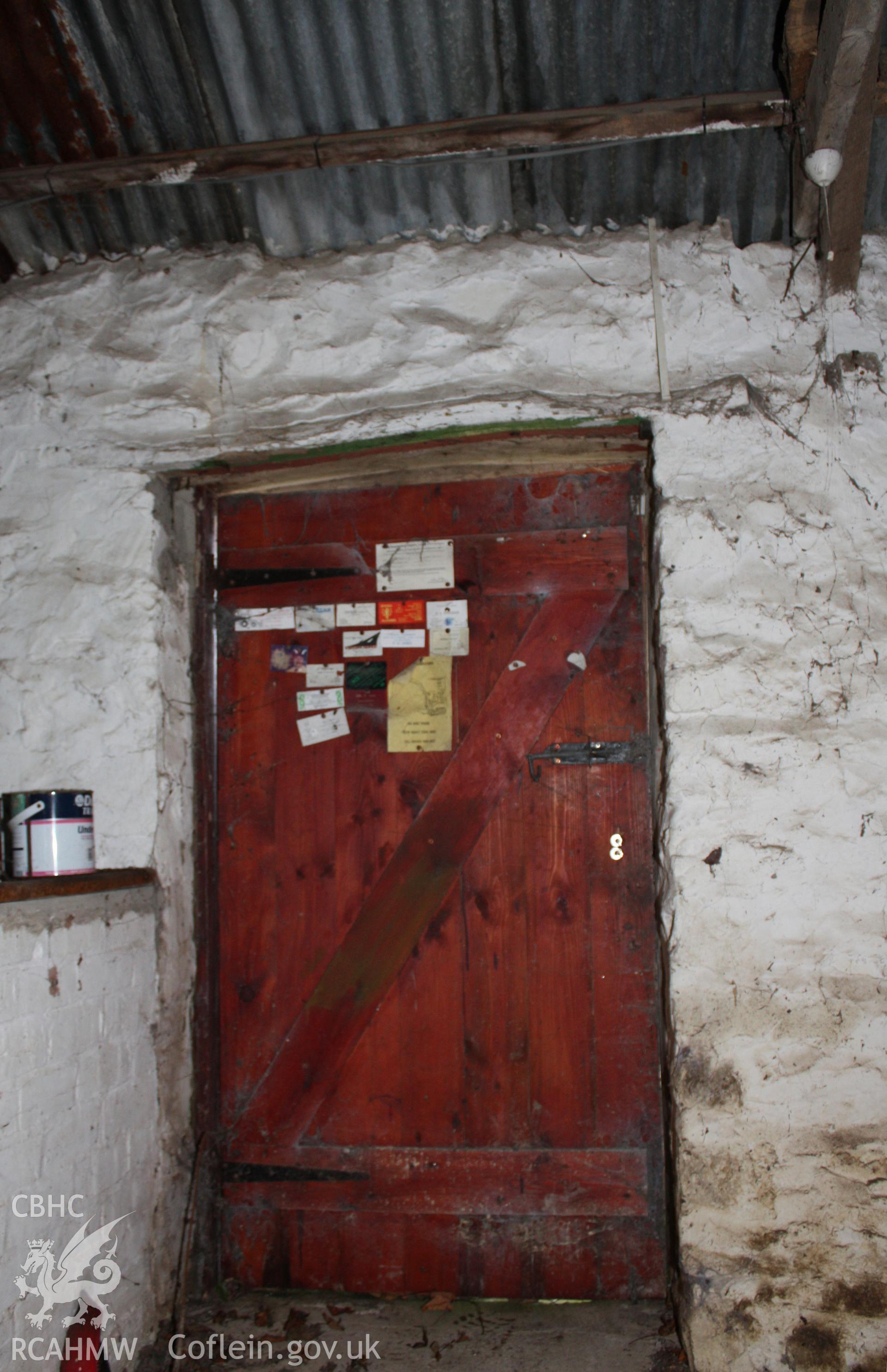 Interior, cow-house, doorway to north-west wall.