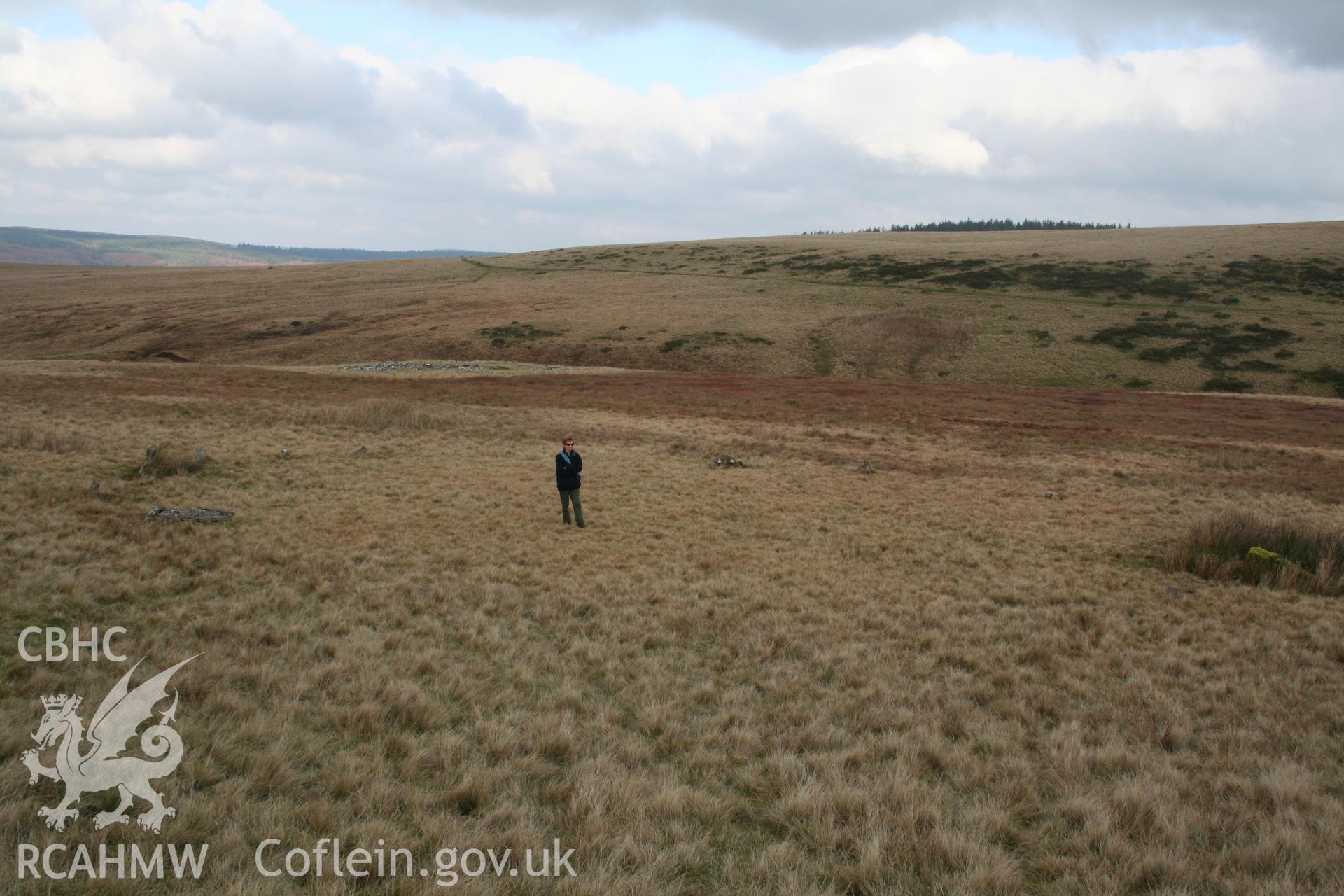 Easternmost circle looking north; figure at centre of ring.