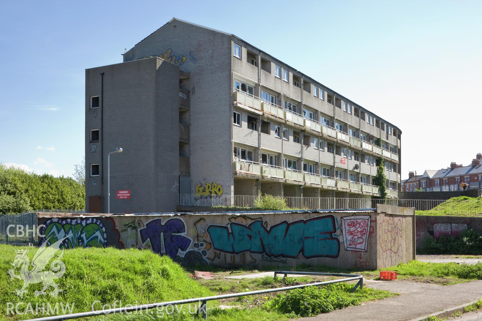 Prince Charles Court from the west.