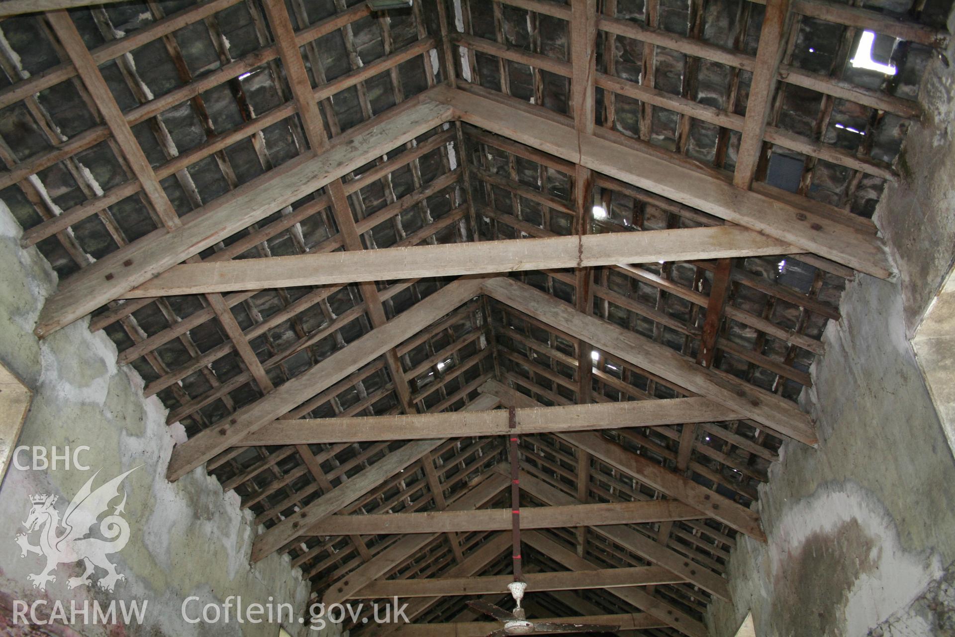 Cow-house roof interior looking south.