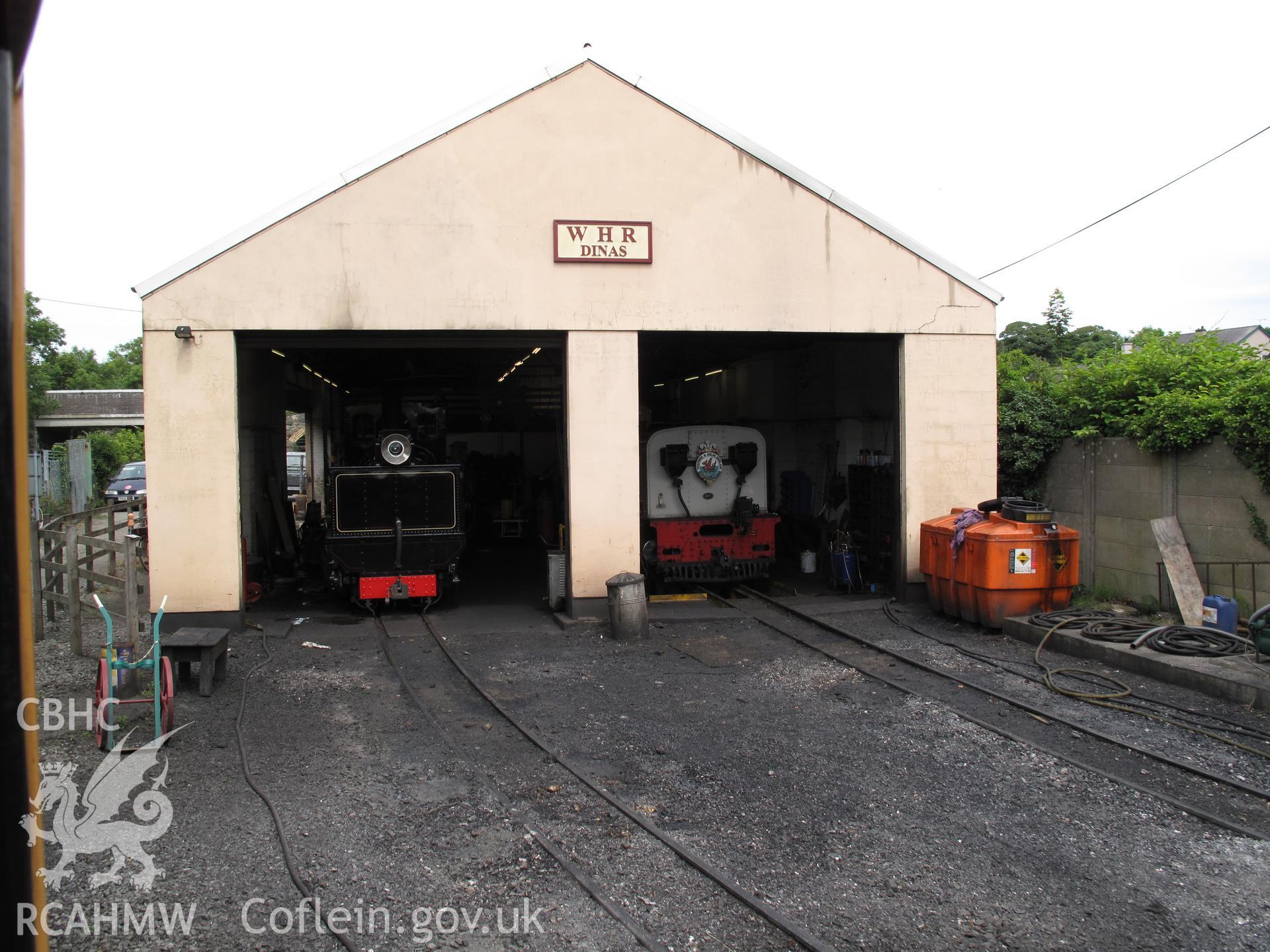 Dinas Locomotive shed from the south.