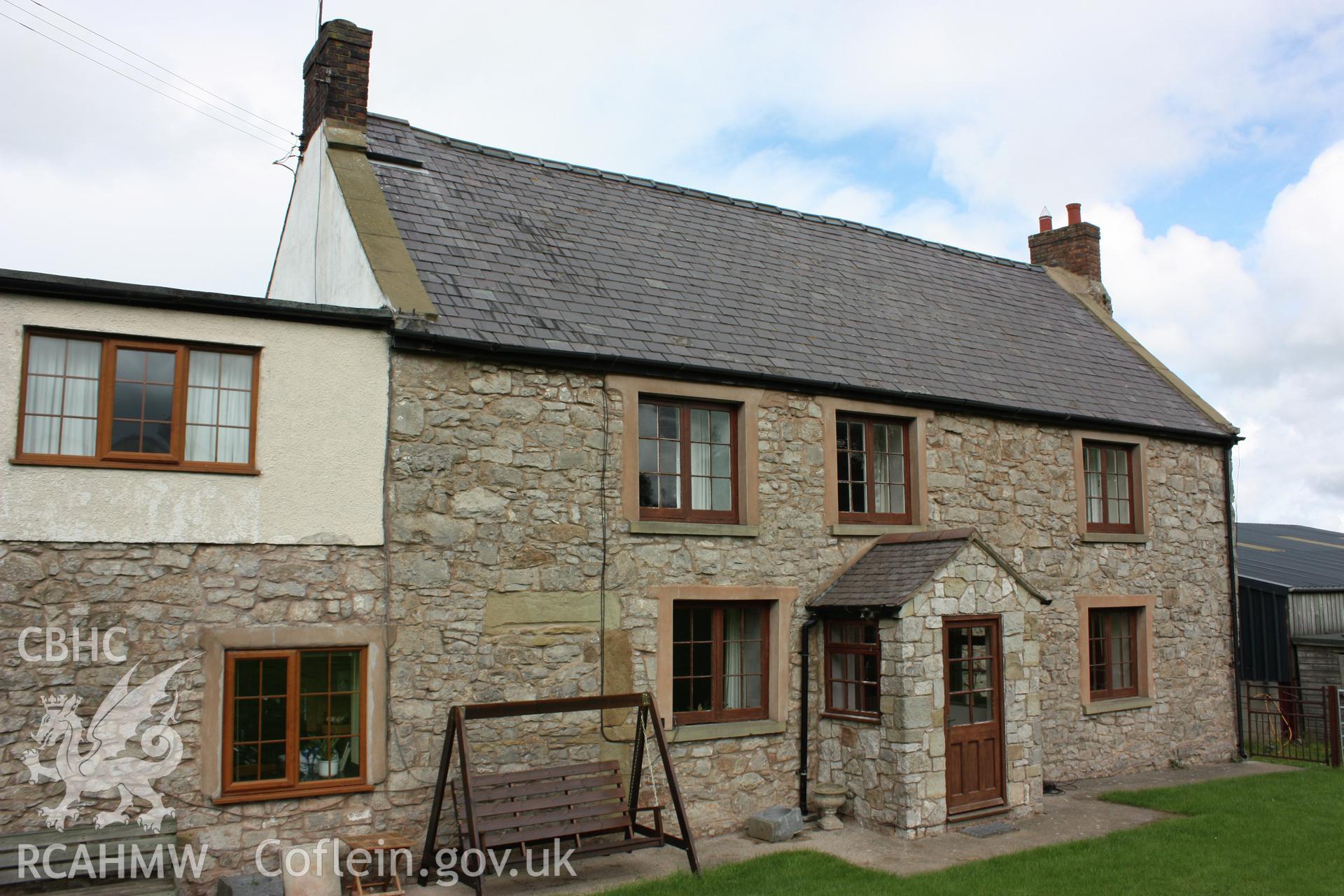 Exterior, view of house, south elevation.