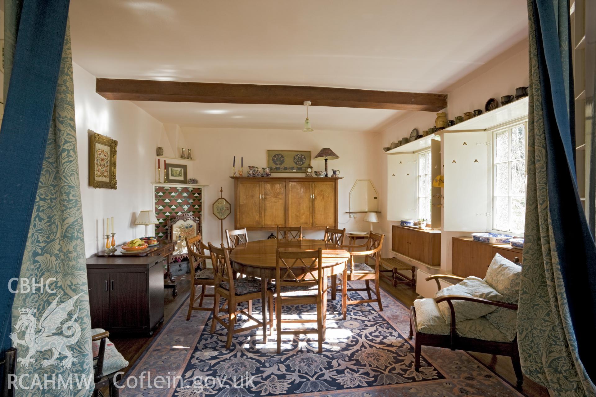 Dining room viewed from the west.