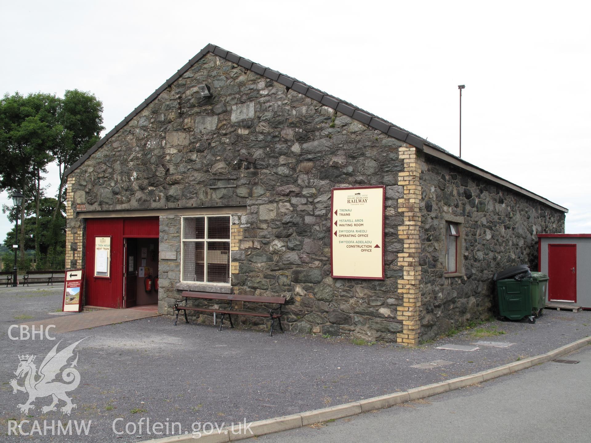 Former goods shed at Dinas Junction (nprn 91421) from the south.