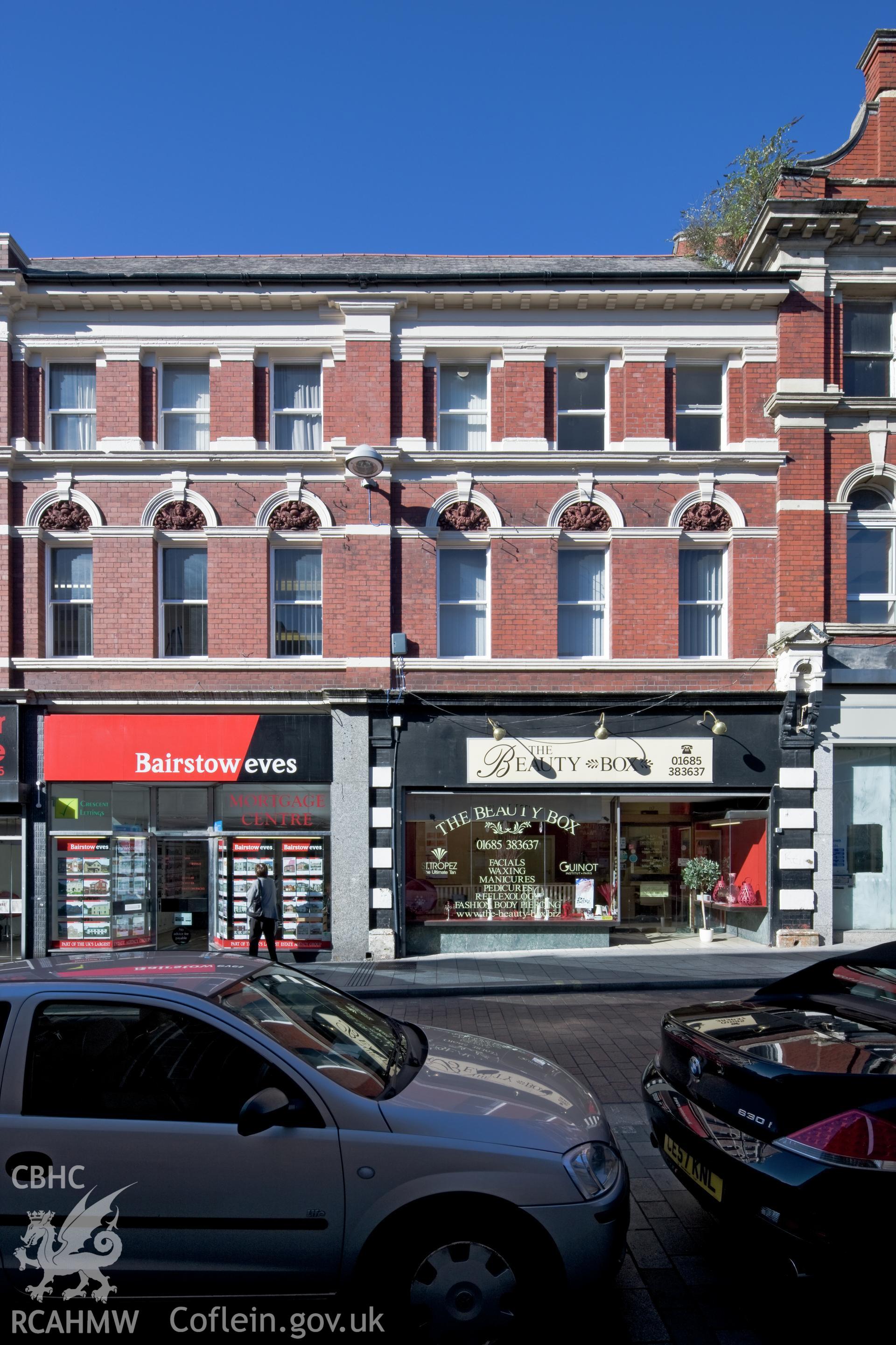 Merthyr High Street from the north, west side, building by building going north.