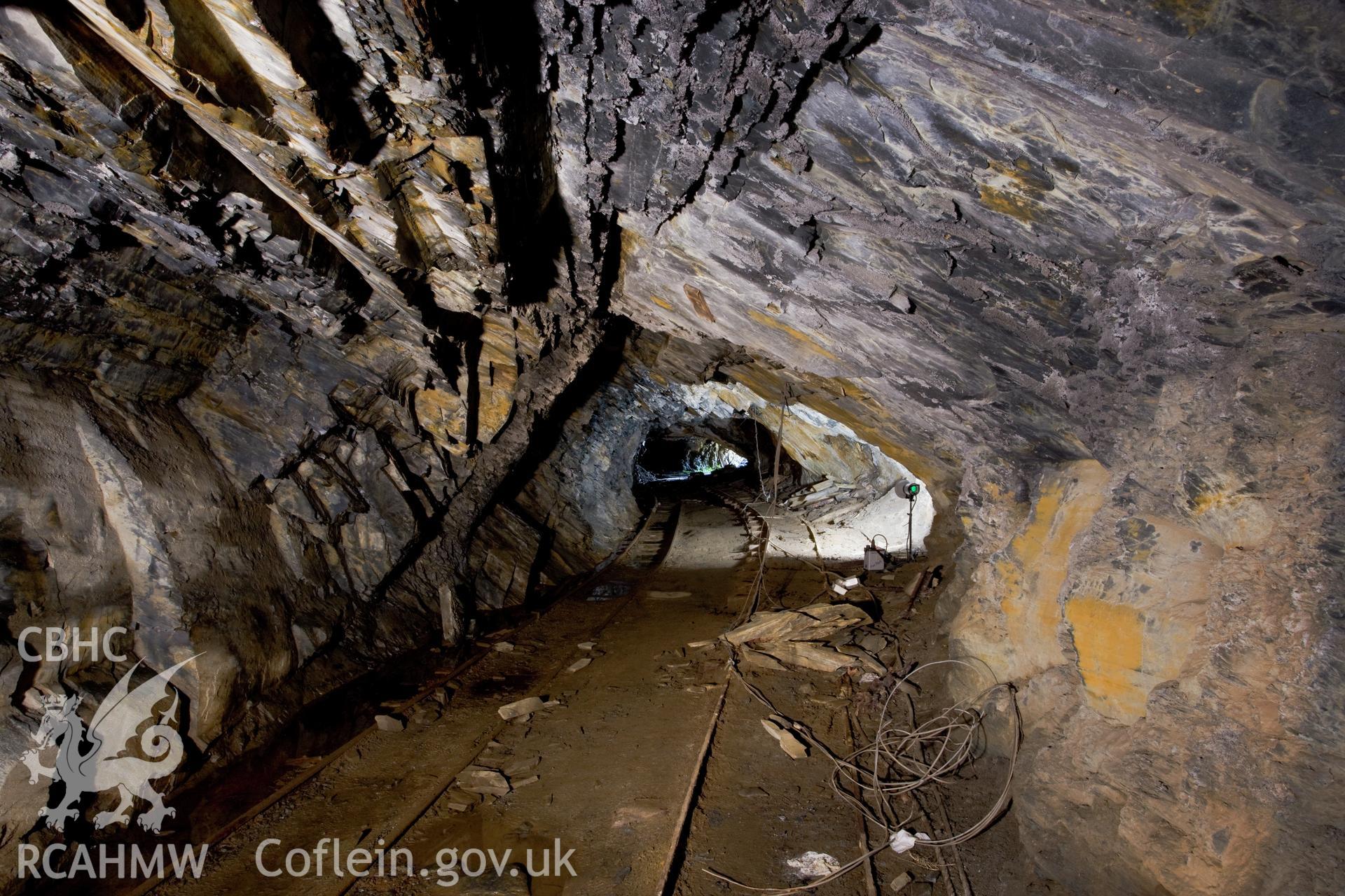 Interior of Mill floor tunnel from incline to dressing mill.