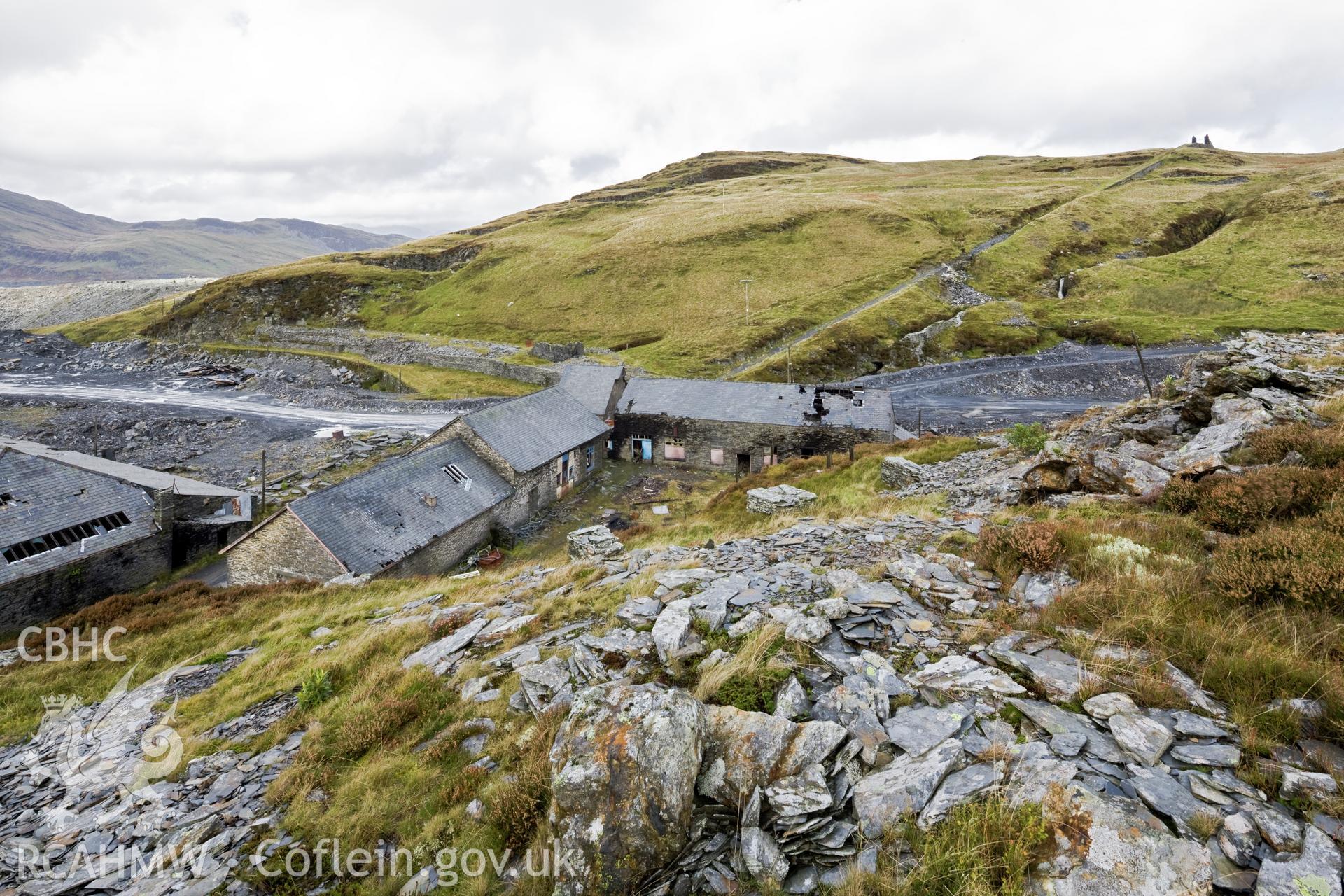 Engineering workshops, smithy & sawmill from the south.