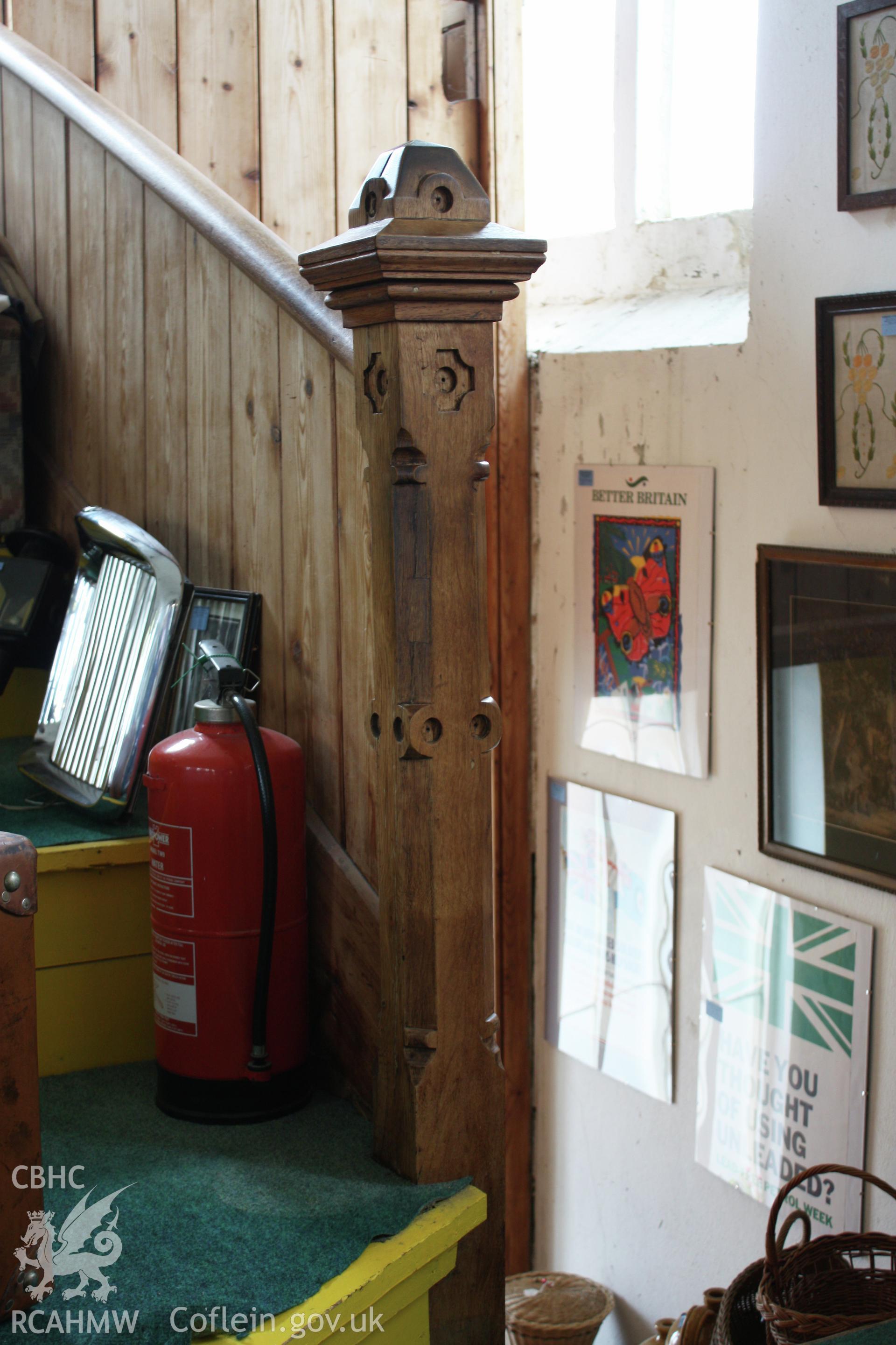 Pembroke Methodist Chapel, deatil of newel to gallery stair.