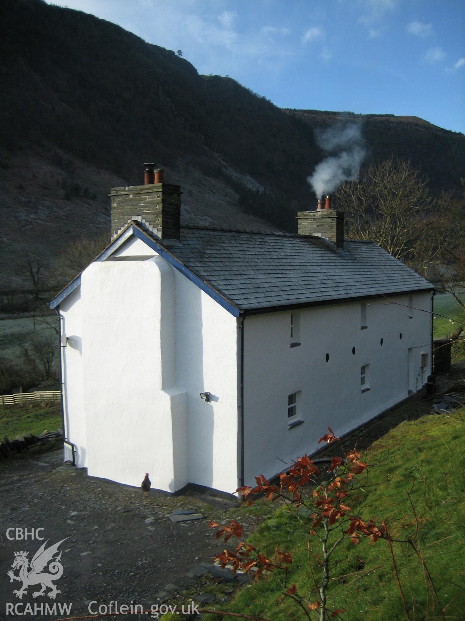Blue Cottages, in 2008 following restoration into one property  Rear and side elevation, taken from the northeast.