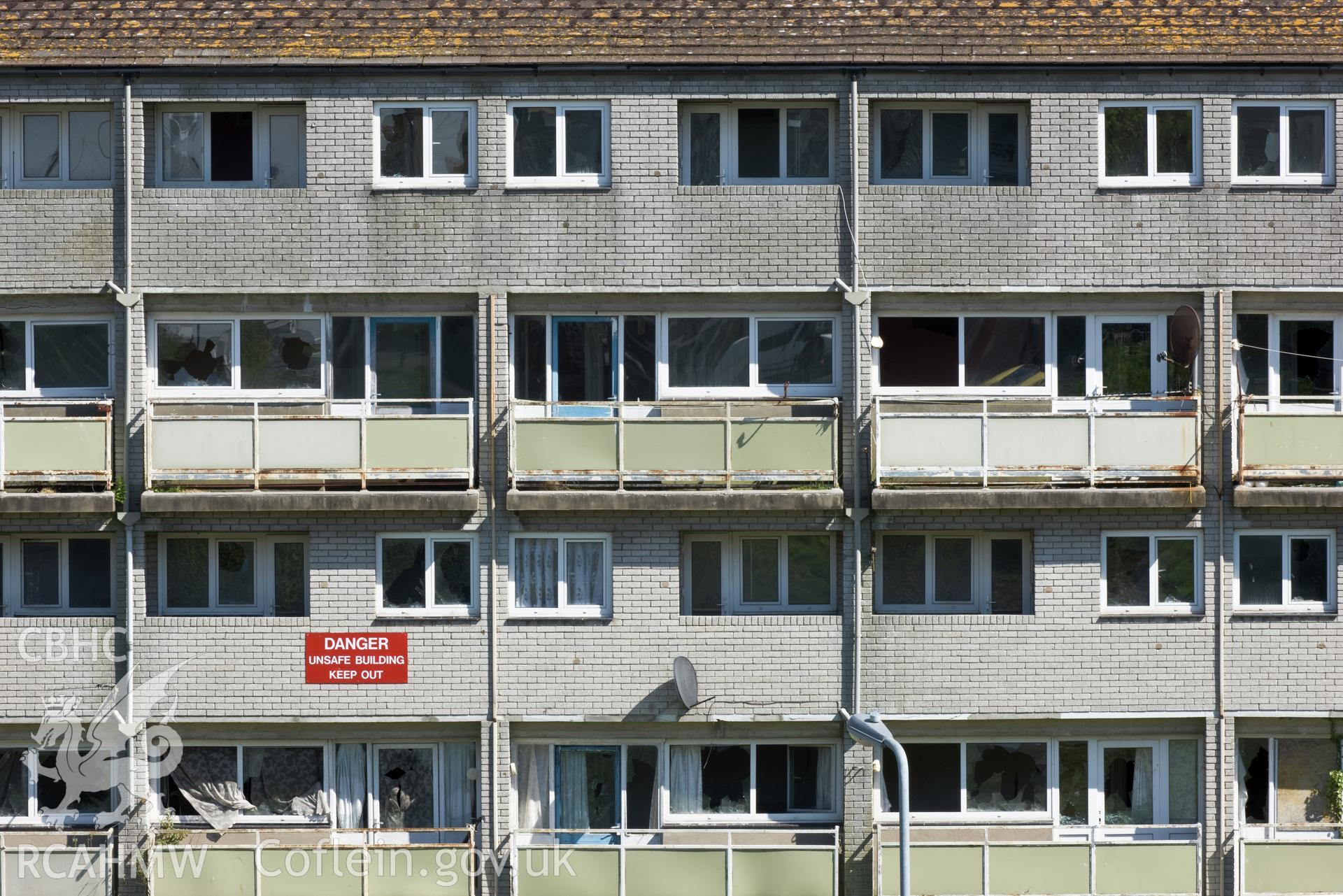 Prince Charles Court from the south, detail.