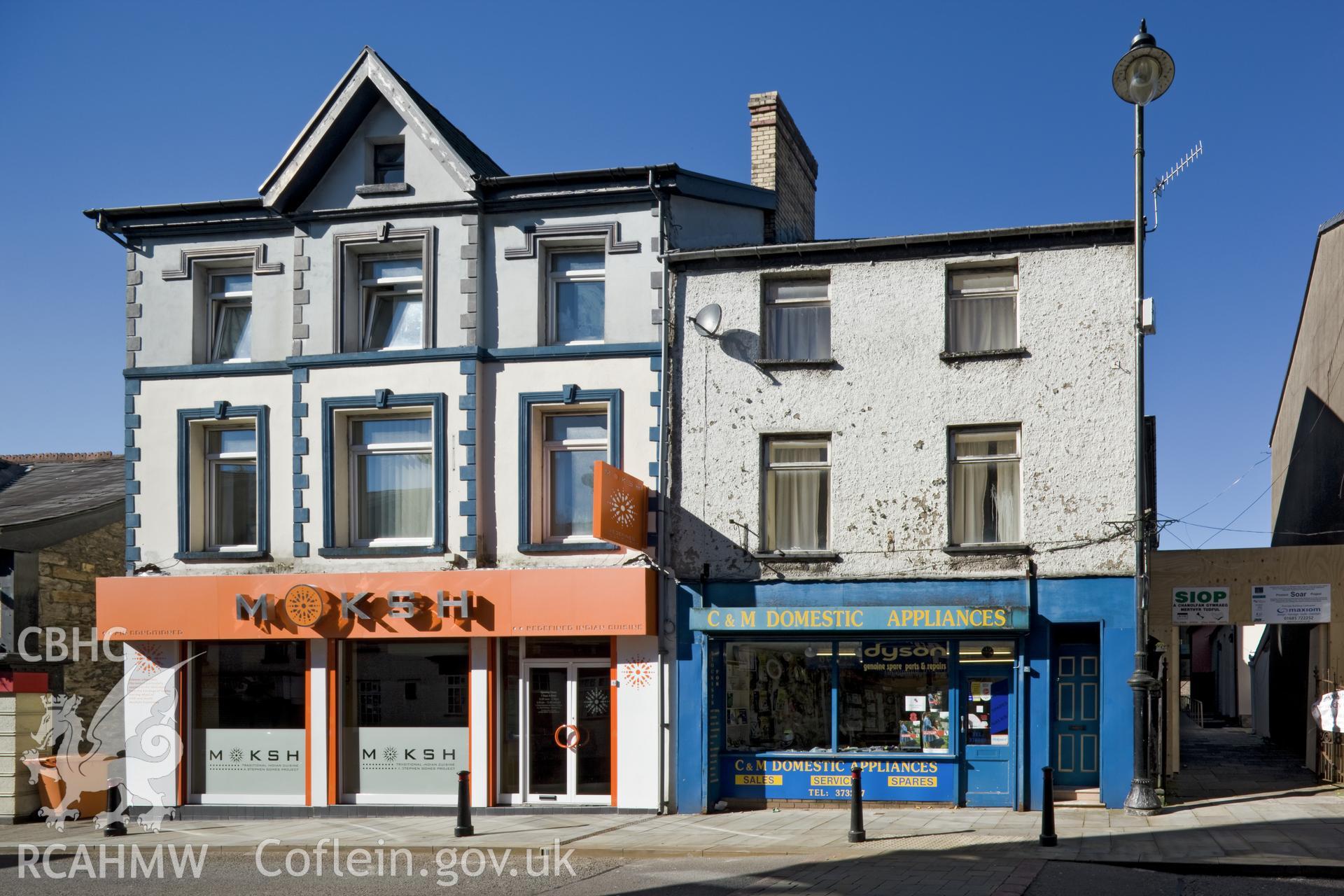Merthyr High Street from the north, west side, building by building going north.