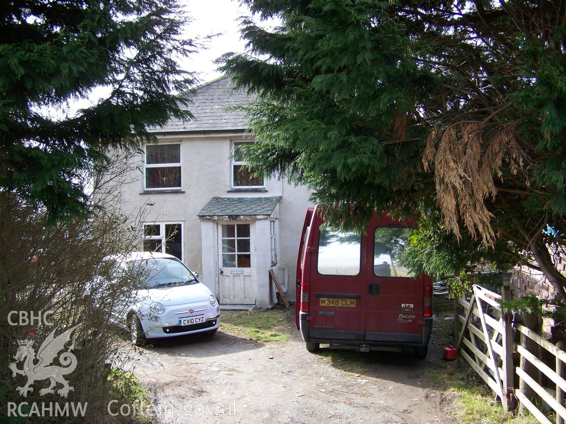 Driveway entrance to Ynyslas Cottage, the former Gogerddan Arms, viewed from road (looking south)