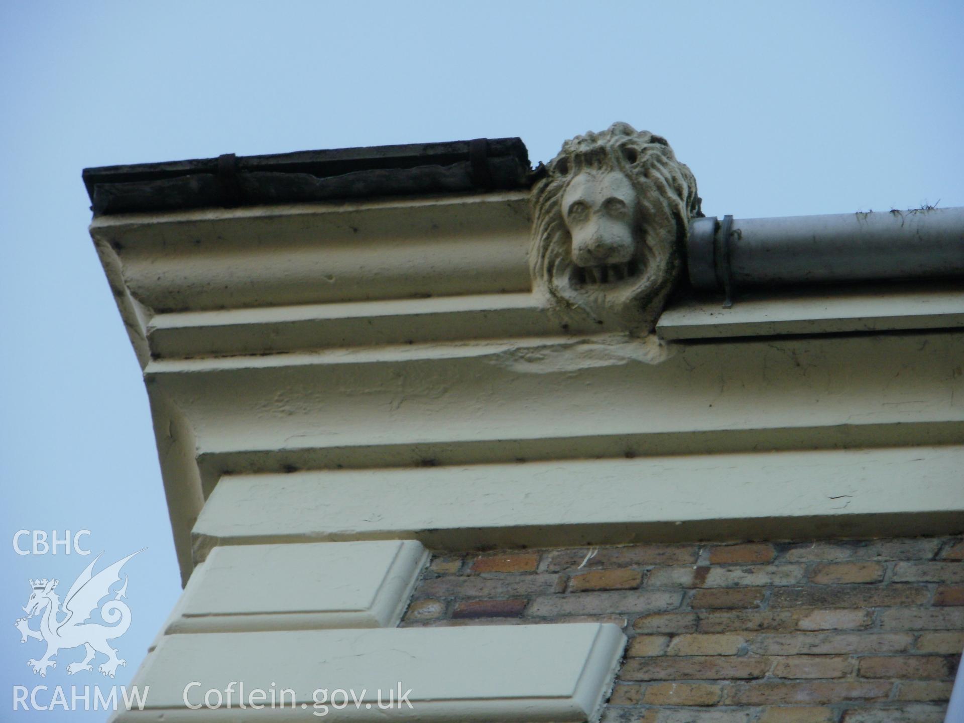 Lion gargoyle , east end of north east side.