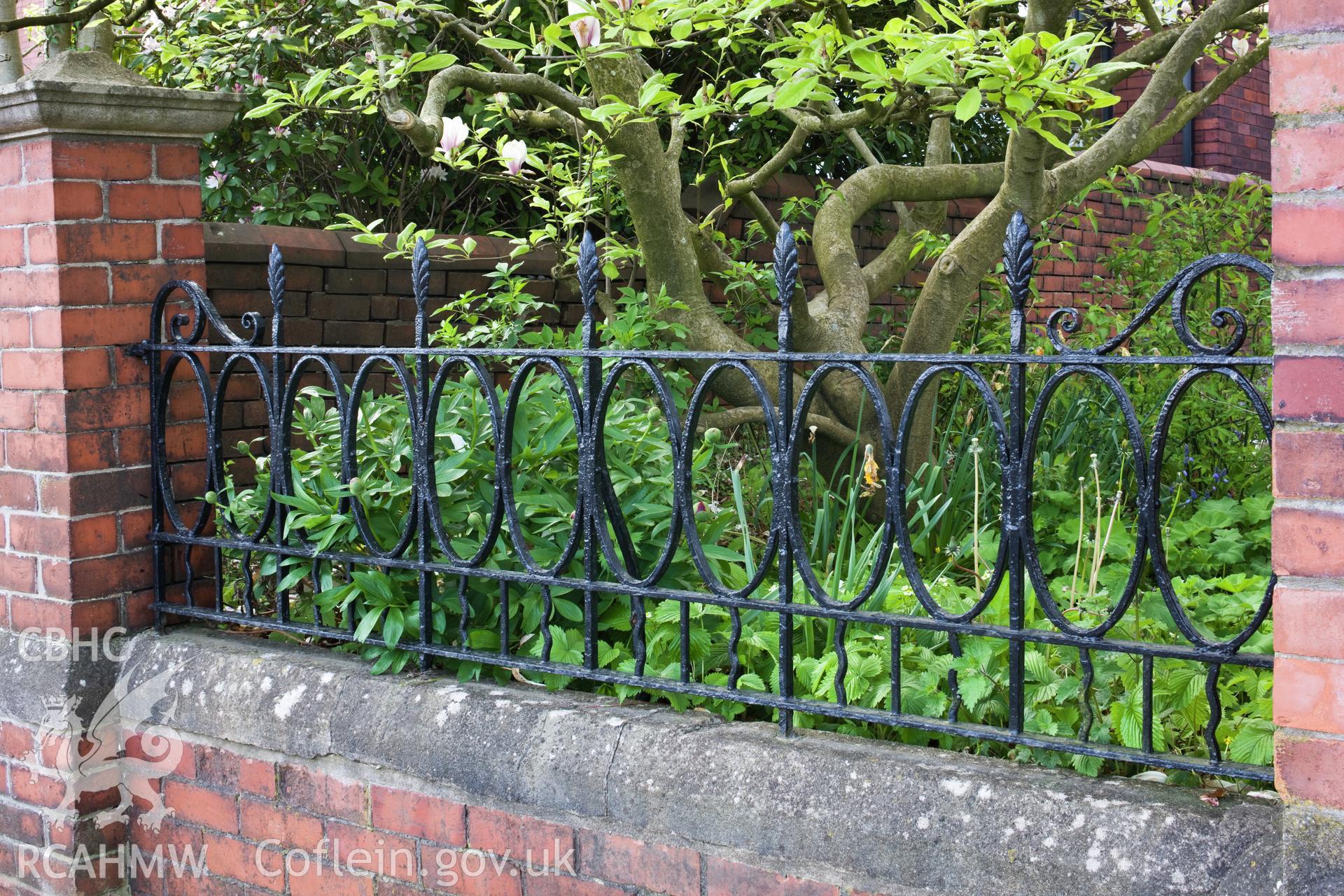 Cast iron railings.