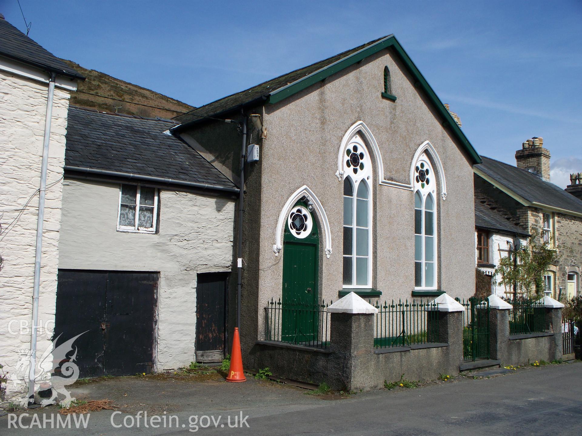 South west gable front and entrance.