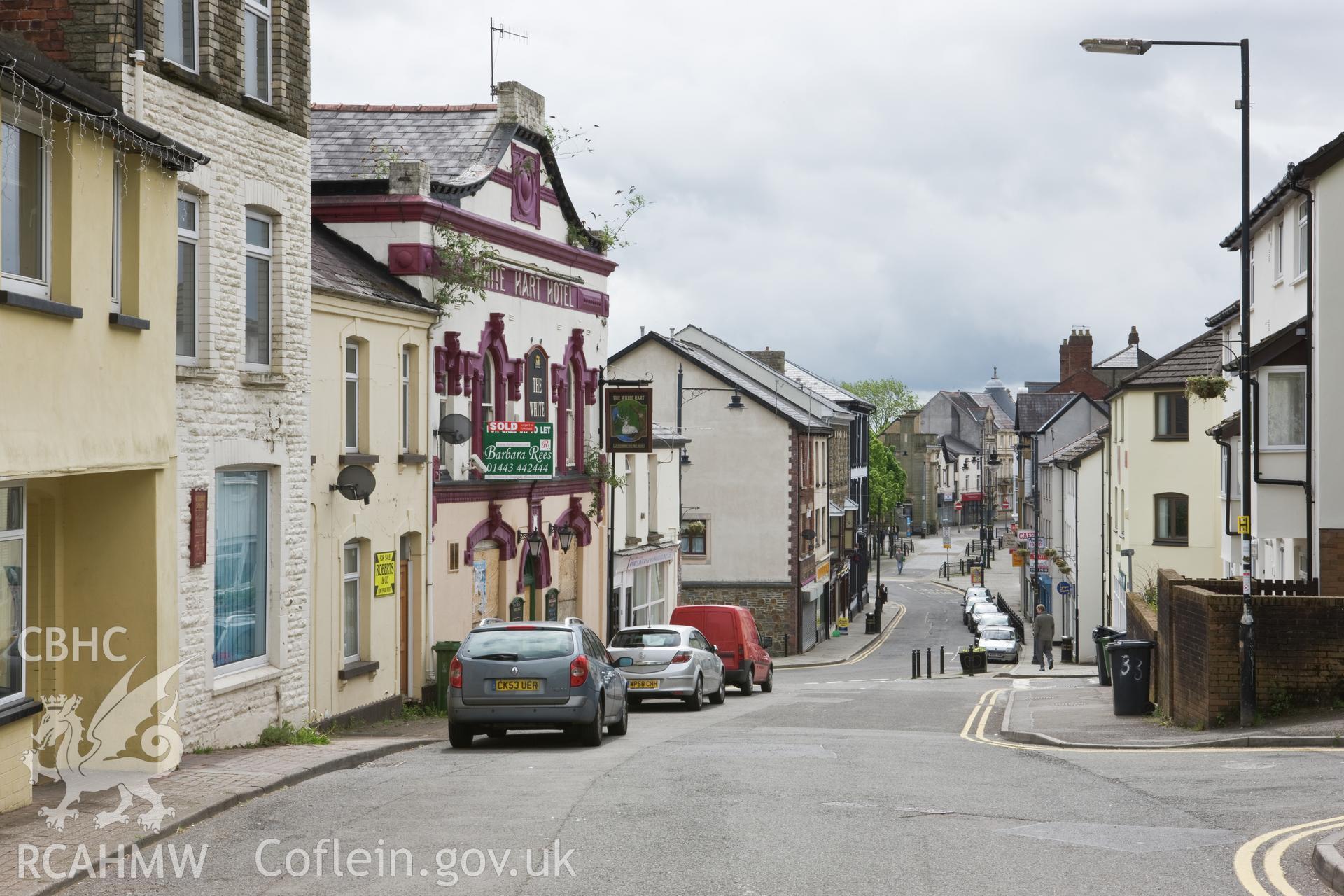 View looking down George Street from the northwest.
