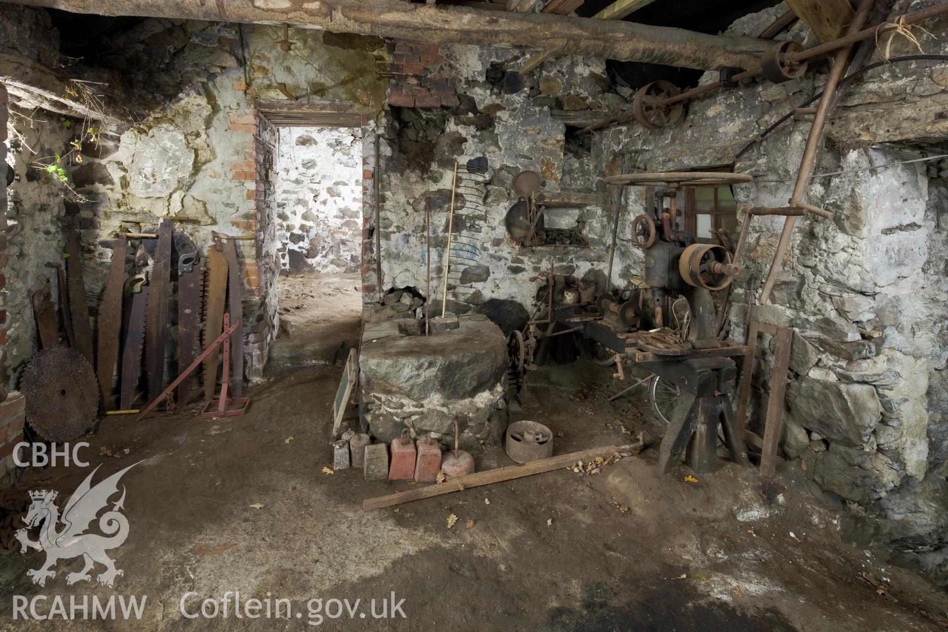 Interior of smithy.