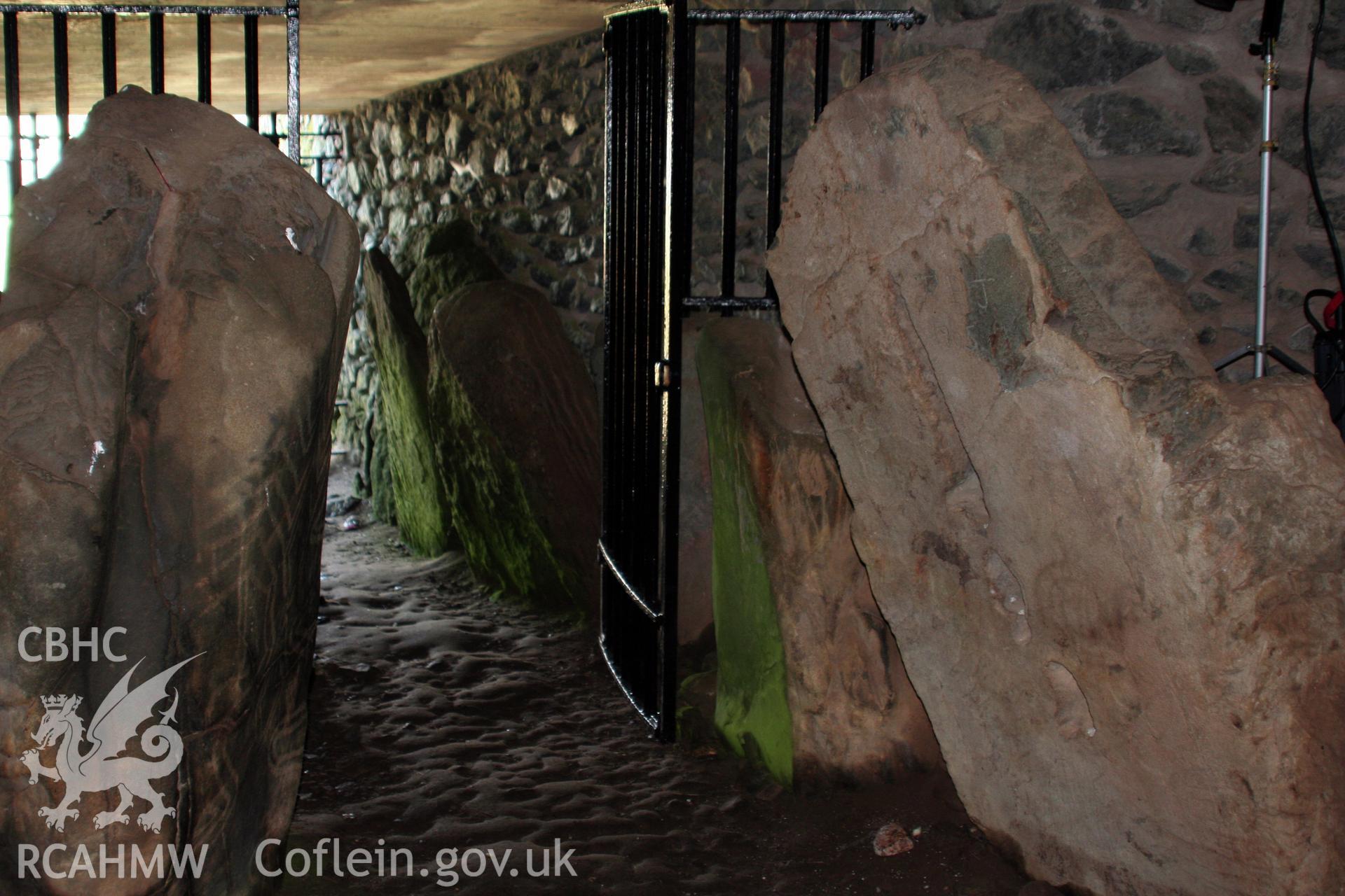 Entrance passage, looking north (out of tomb).