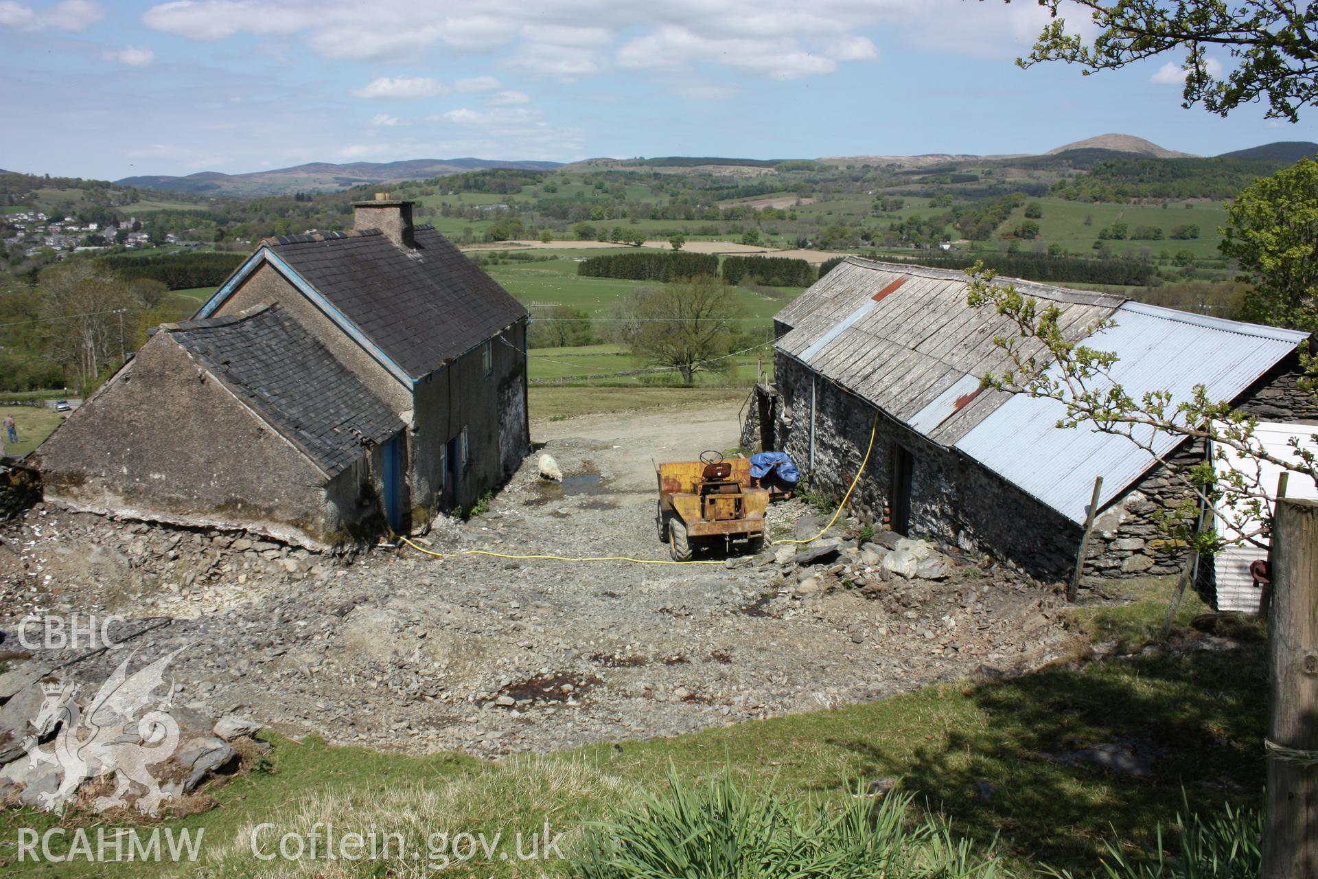 View from south of house and barn range.