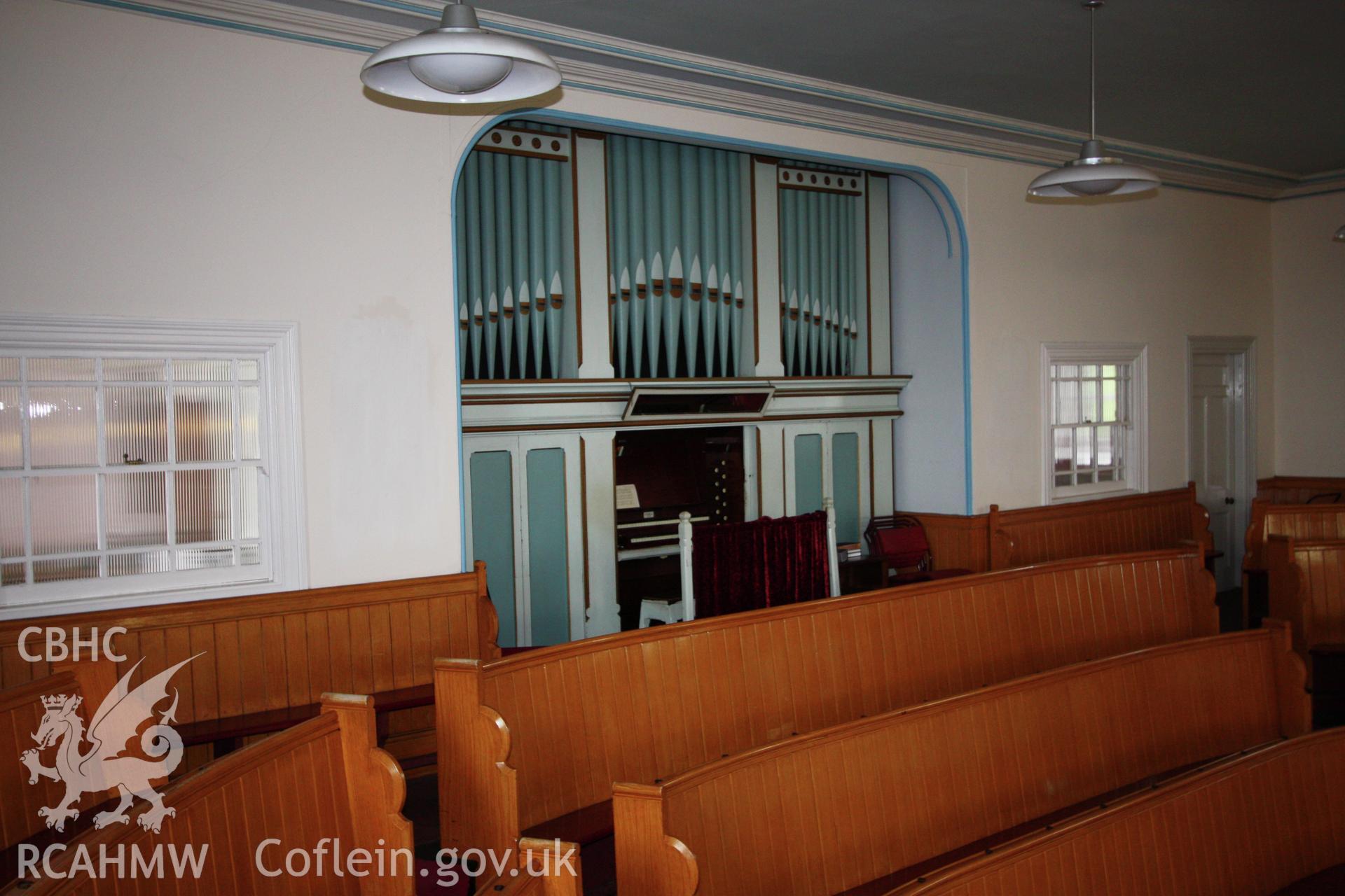 Hermon Chapel interior, organ.