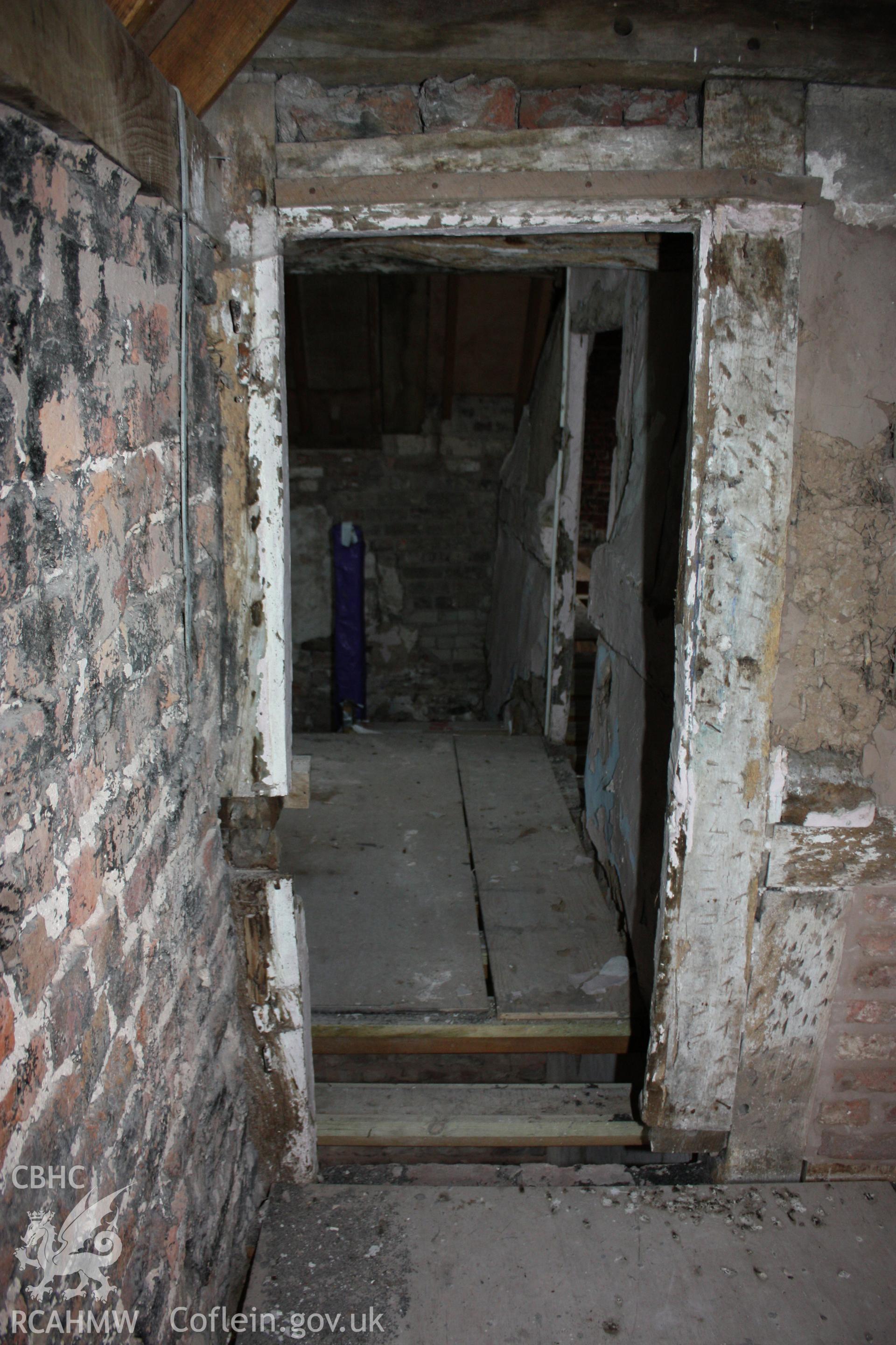 Interior, doorway from porch at first-floor.