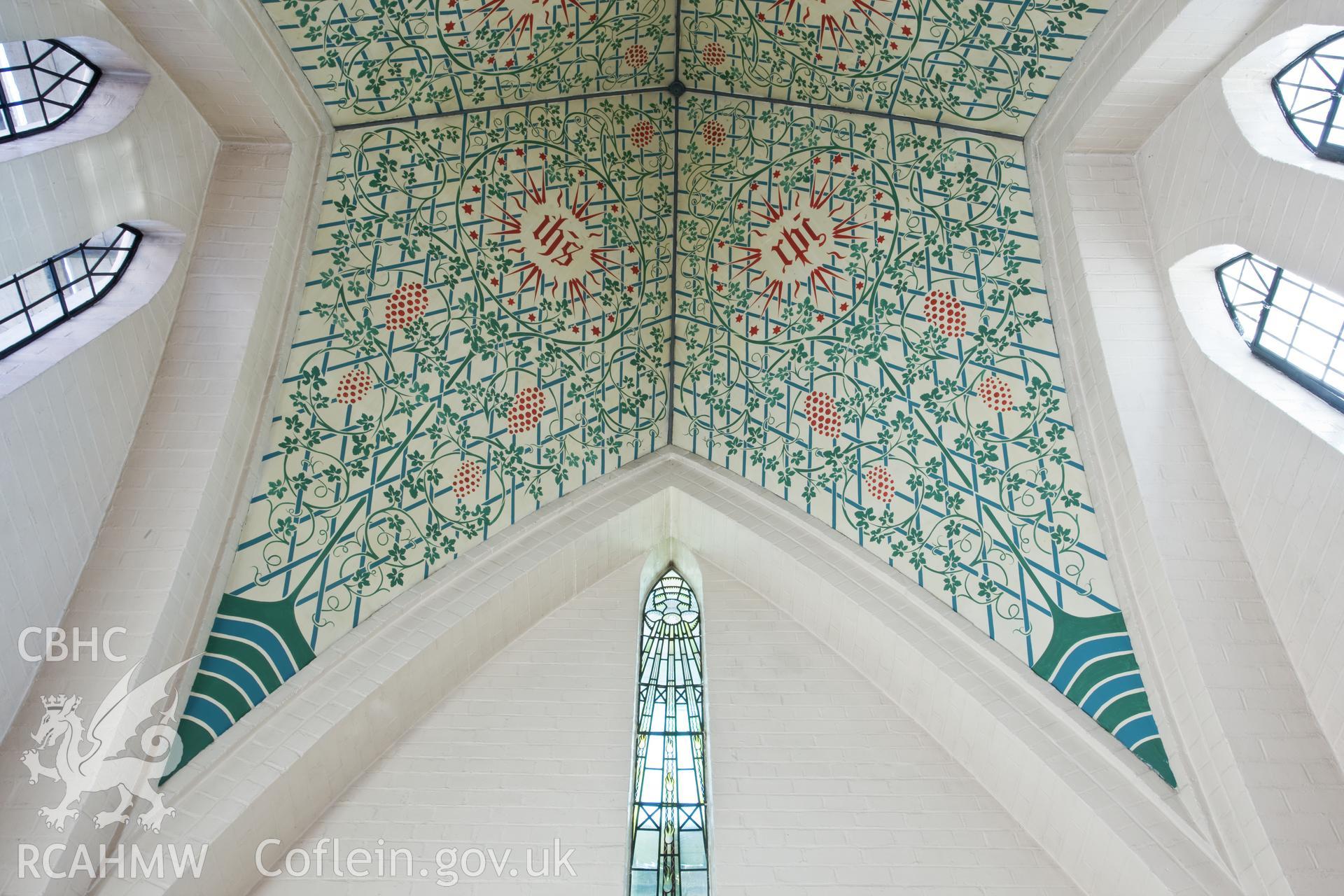 Chancel ceiling decoration.