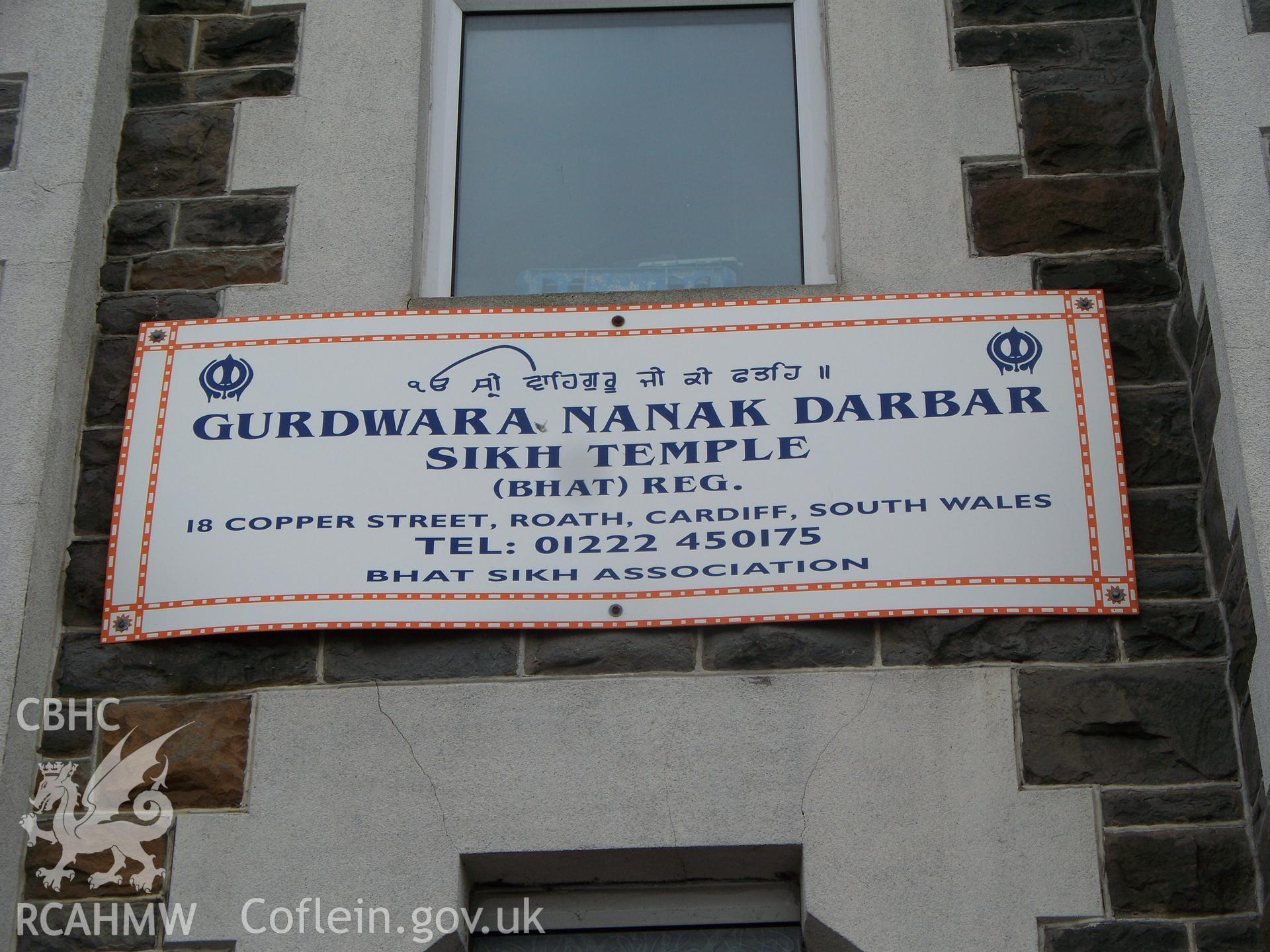 Gurdwara Nanak Darbar Sikh Temple. Originally an Independent Chapel built in 1871, the building was converted for use as a Sikh temple in the 1980s.